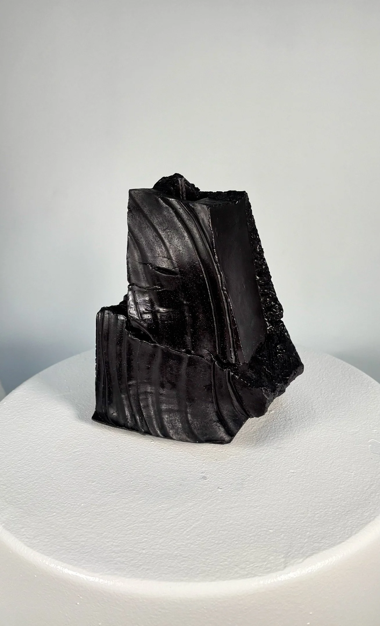 Alt text: Cast Wax Candle No. 1, 2026 — sculptural candle by Liz Wycherley, back view from above