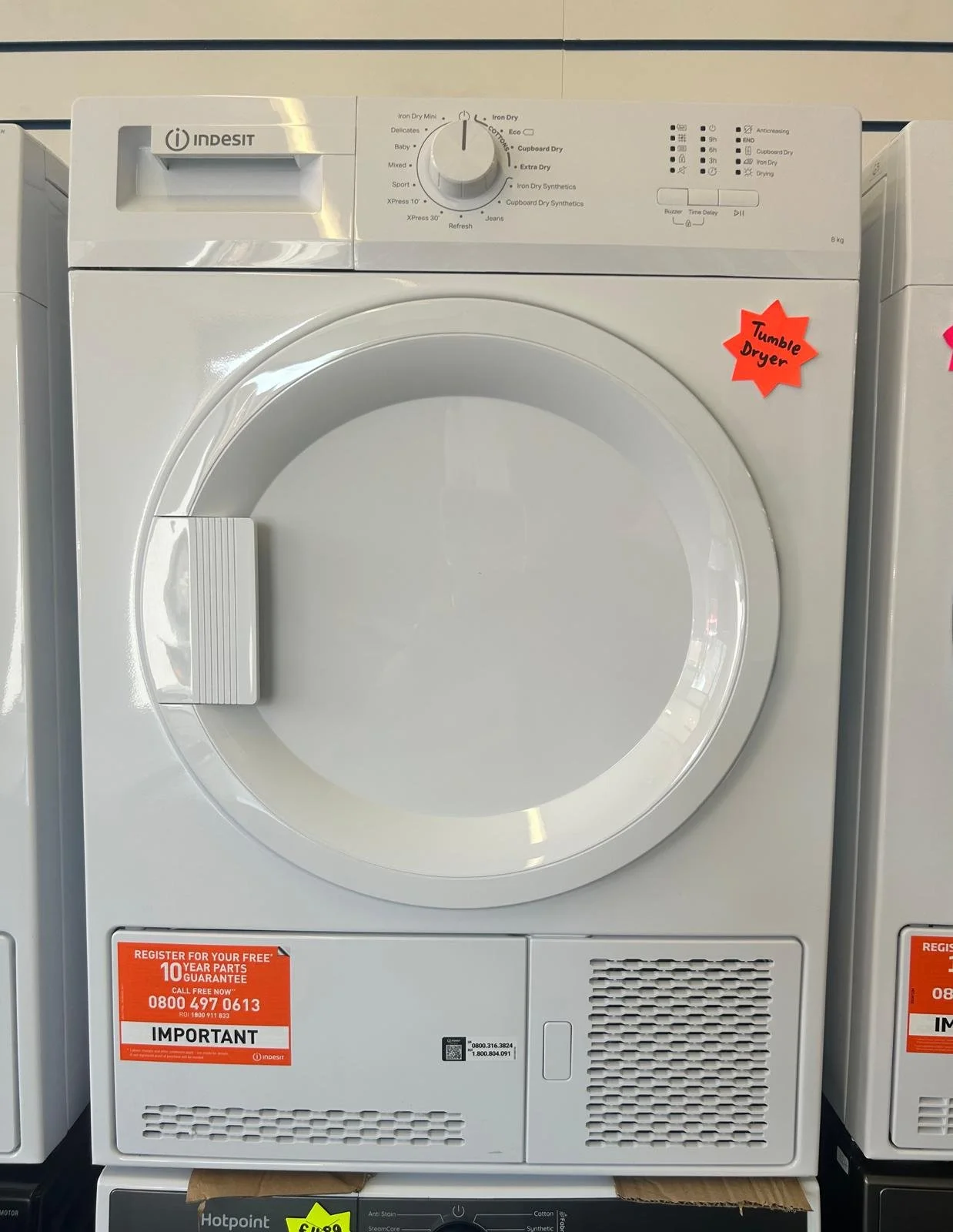 INDESIT C YD C82 WWGL UK 8kg Condenser Tumble Dryer - White