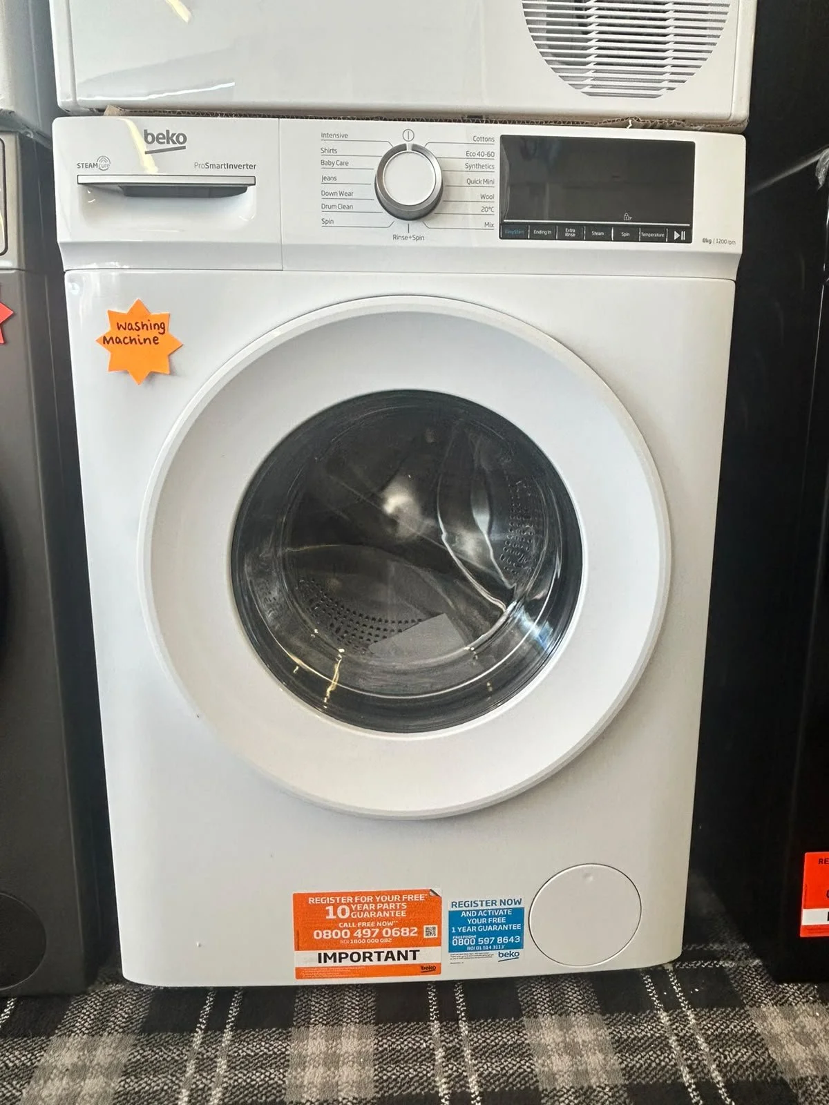 BEKO BW1O3821W 8kg 1200 Spin Washing Machine - White