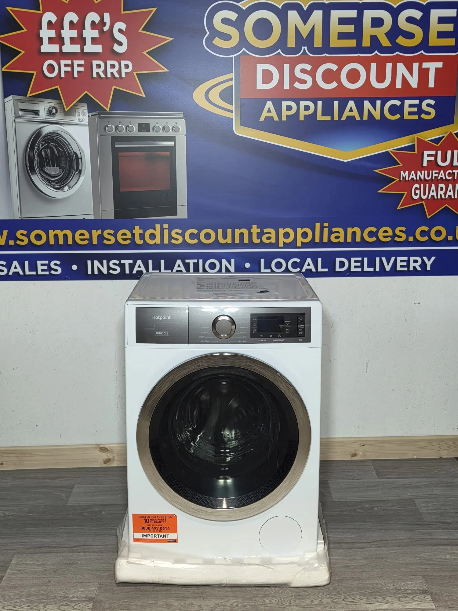Hotpoint Gentlepower Washing Machine H8 99AD GPOWER UK 9kg 1400 Spin - White