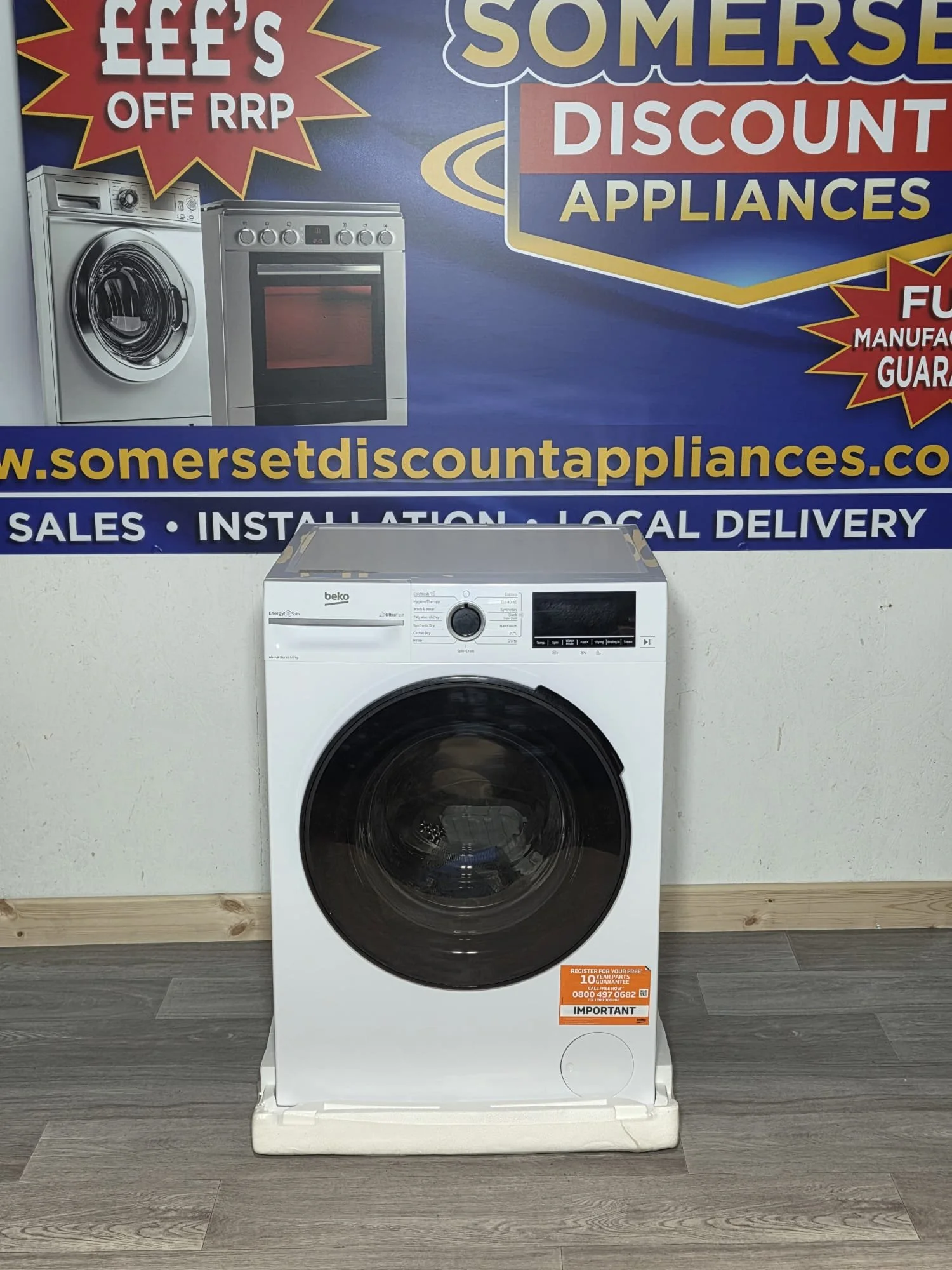 BEKO Pro BM5D510745UW 10.5 kg Washer Dryer - White