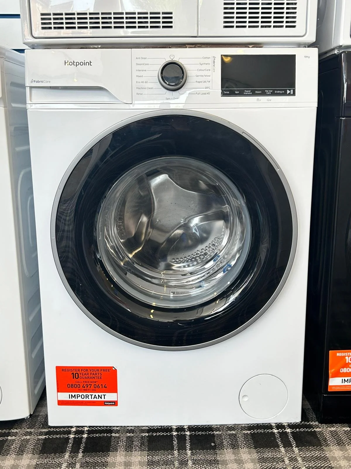 HOTPOINT FabricCare HB 103 CARE UK 10kg 1400 Spin Washing Machine - White