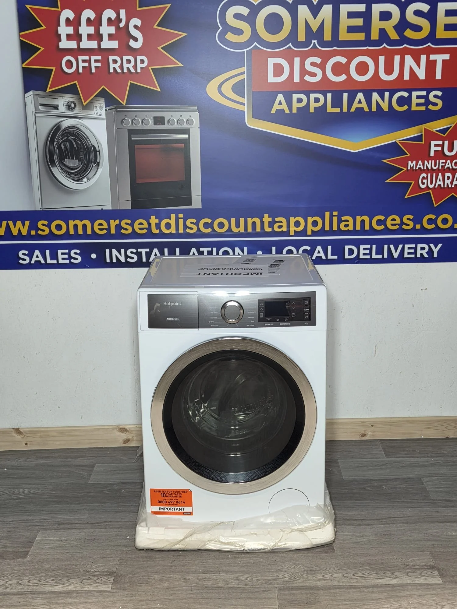 Hotpoint Gentlepower Washing Machine H8 99AD GPOWER UK 9kg 1400 Spin - White (See Description)