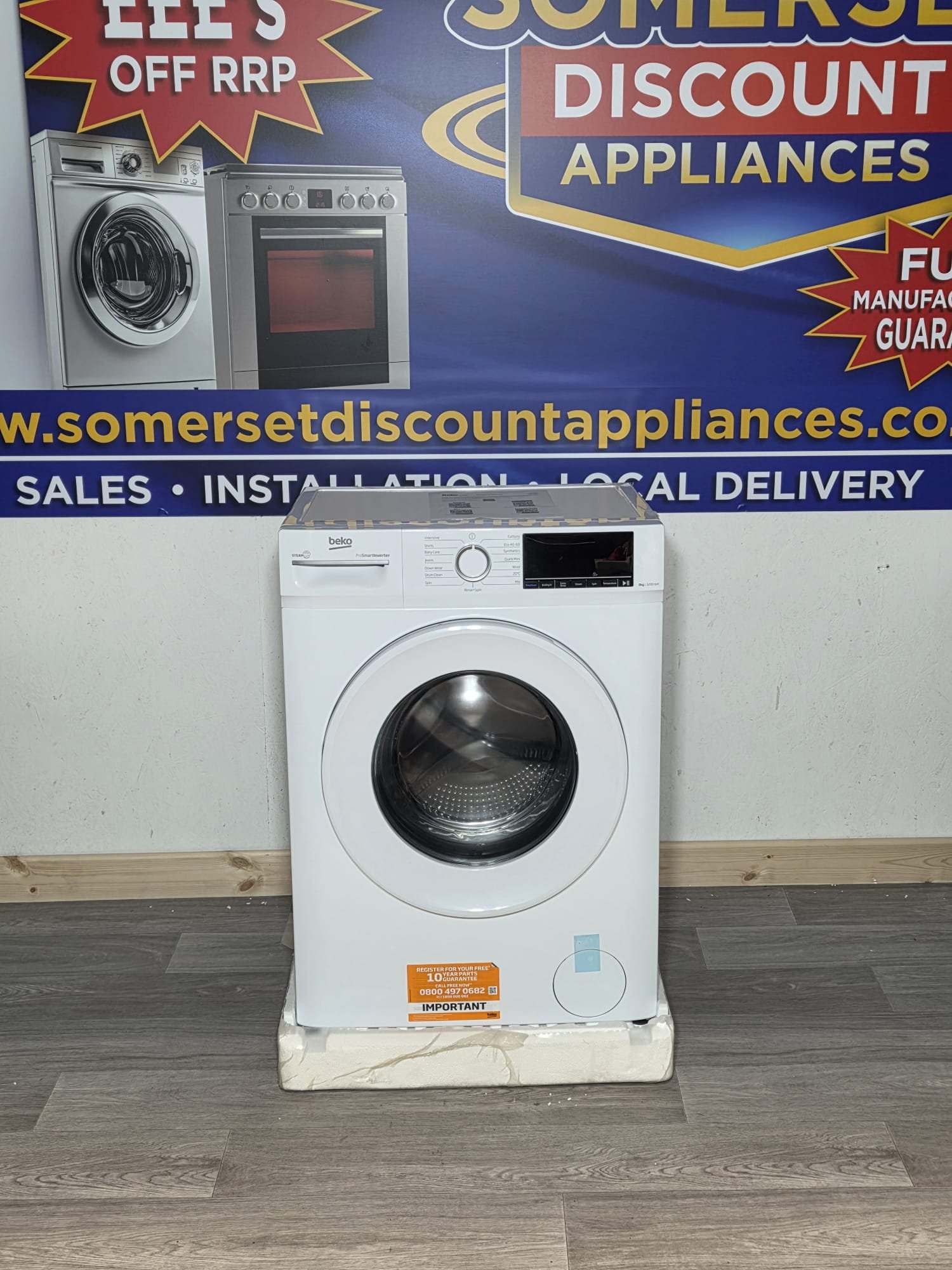 Beko BW1O3821W Washing Machine 8kg 1200 Spin - White