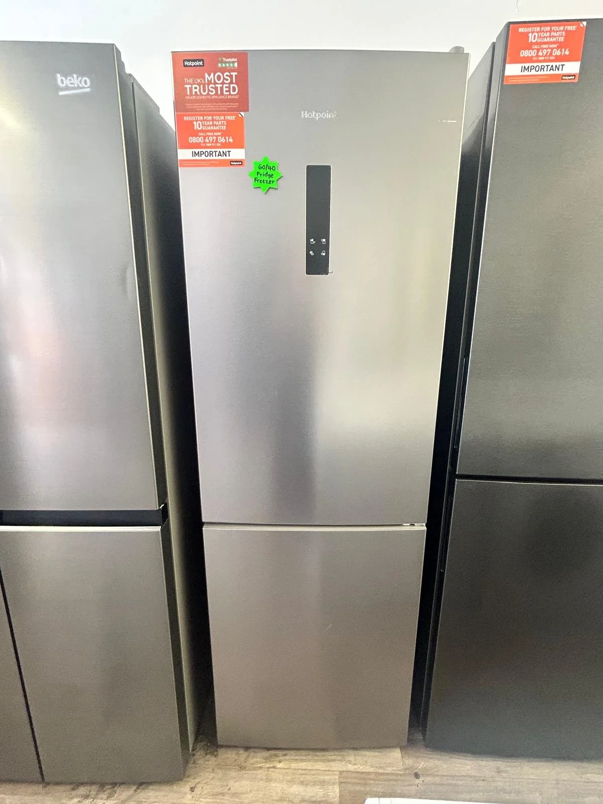 HOTPOINT Dual No Frost HPK 26362 XP5UK 60/40 Fridge Freezer - Silver