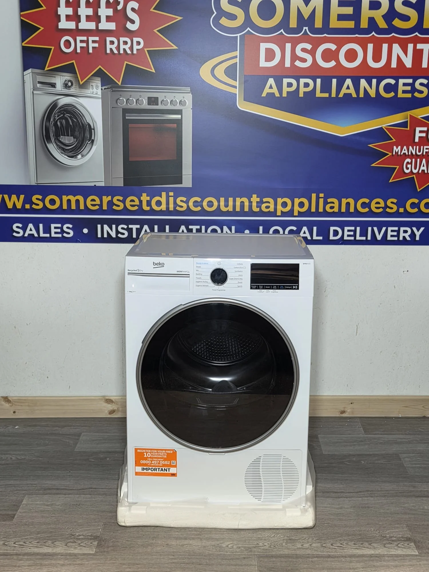 BEKO Pro Ironfinish B5T49231IW Heat Pump Tumble Dryer 9kg - White