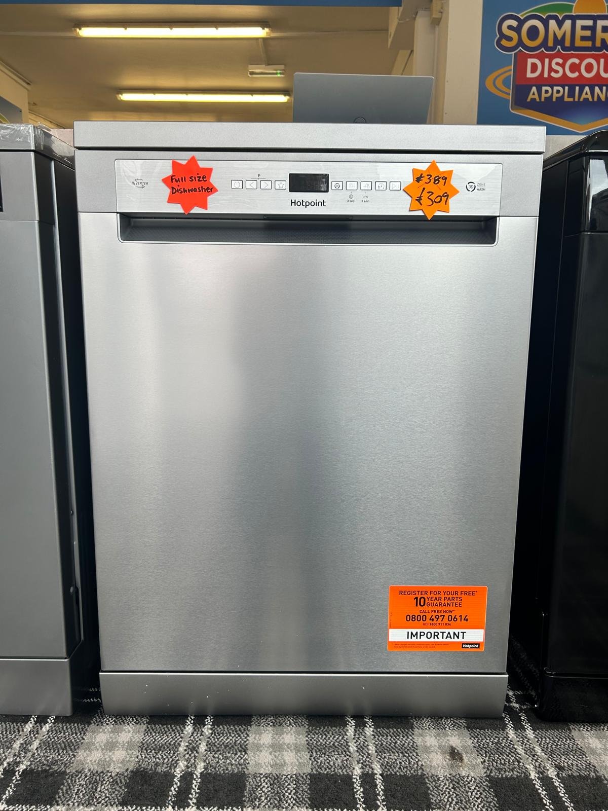 HOTPOINT Maxi Space H7F HP43 X UK Full-size Dishwasher - Silver