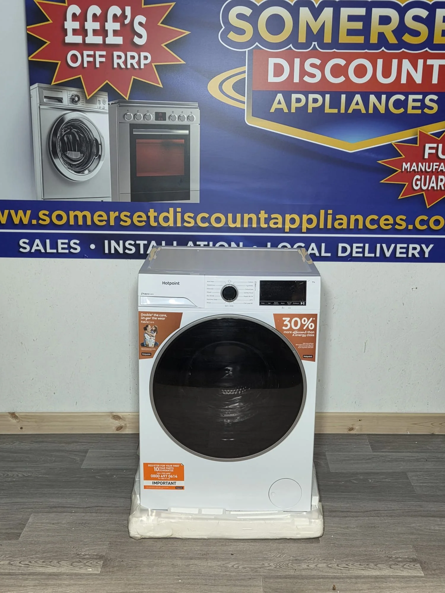 Hotpoint FabricCare HBCA 93 CARE UK Washing Machine 9kg 1400 Spin - White