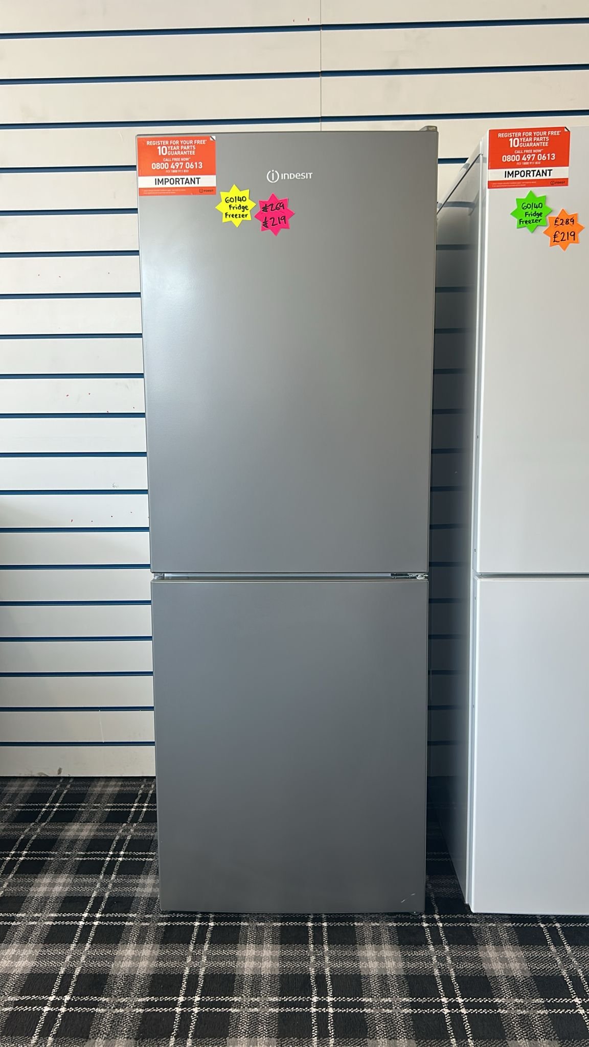 INDESIT Low Frost IB55 532 S UK 60/40 Fridge Freezer - Silver