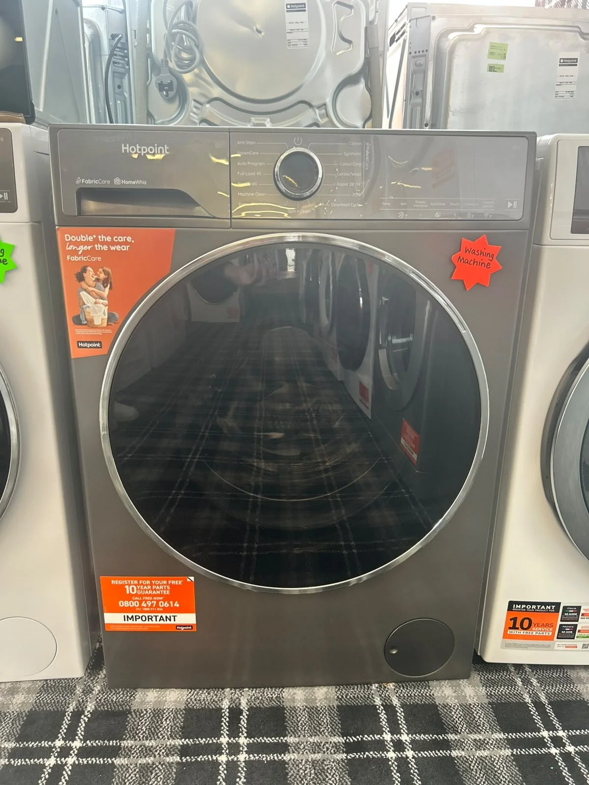 Hotpoint Fabric Care Pro HP 124GA CARE UK 12kg Auto Dosing Washing Machine with 1400 rpm - Dark Grey