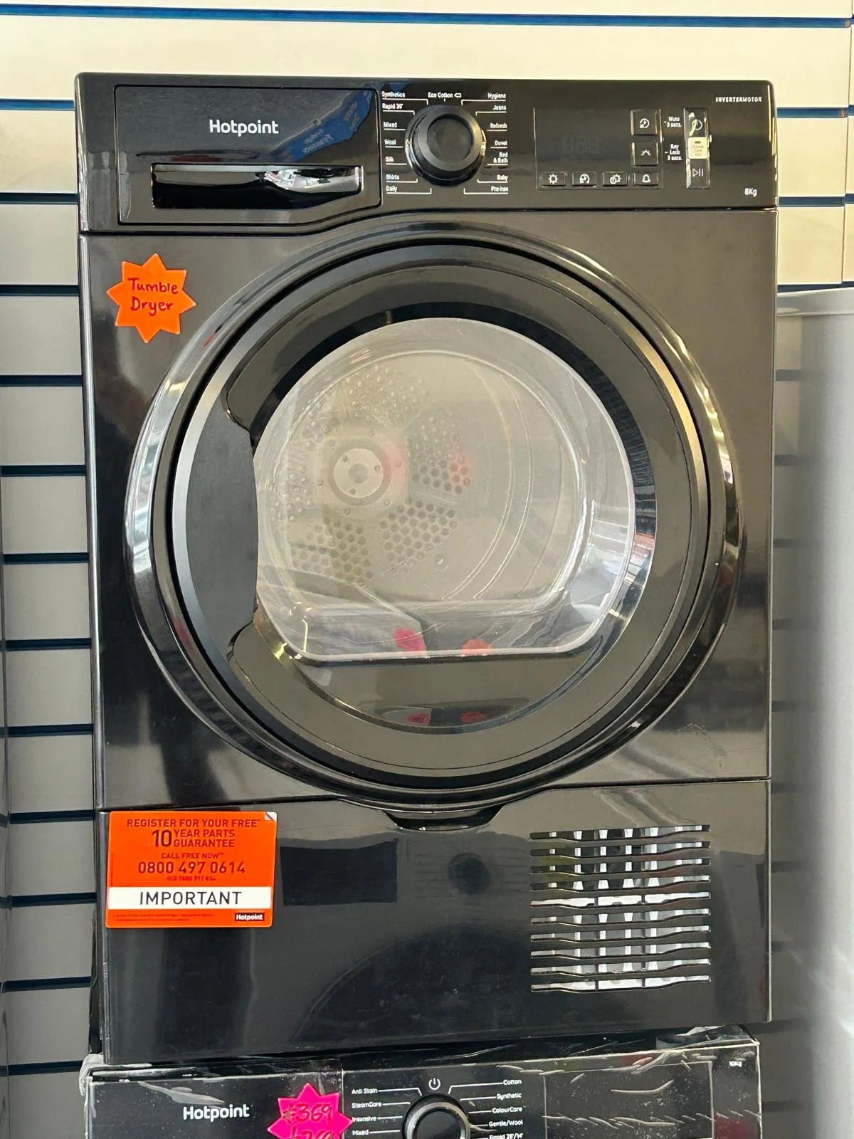 HOTPOINT H3 D81B UK 8kg Condenser Tumble Dryer - Black