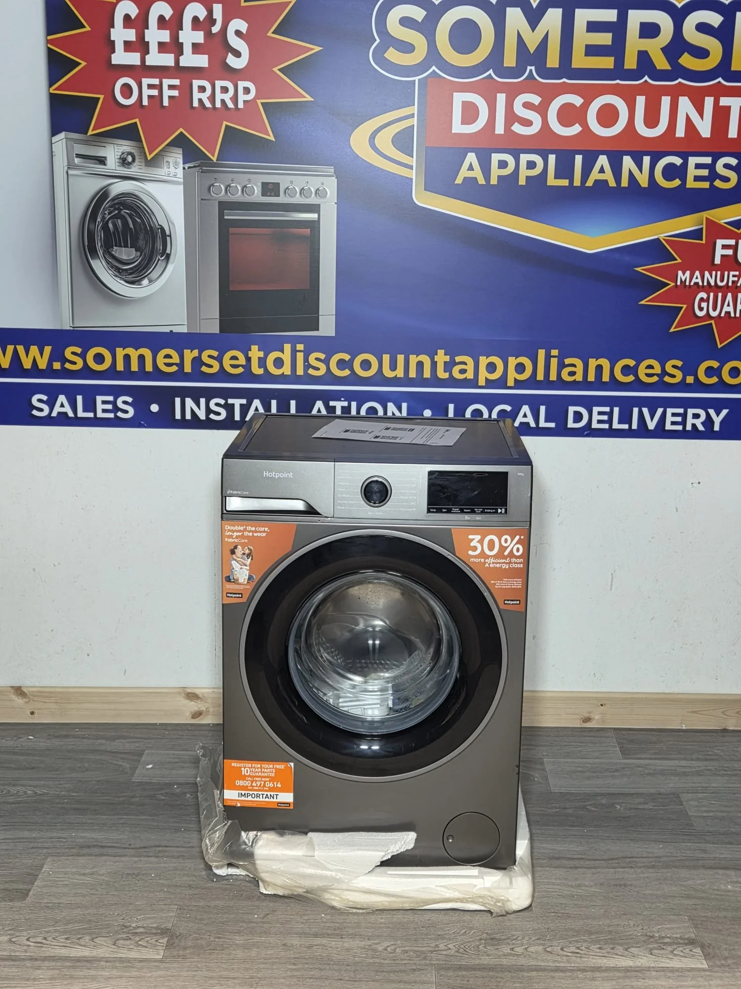 Hotpoint FabricCare Washing Machine HBCA 103G CARE UK 10kg 1400 Spin - Manhattan Grey (See Description)