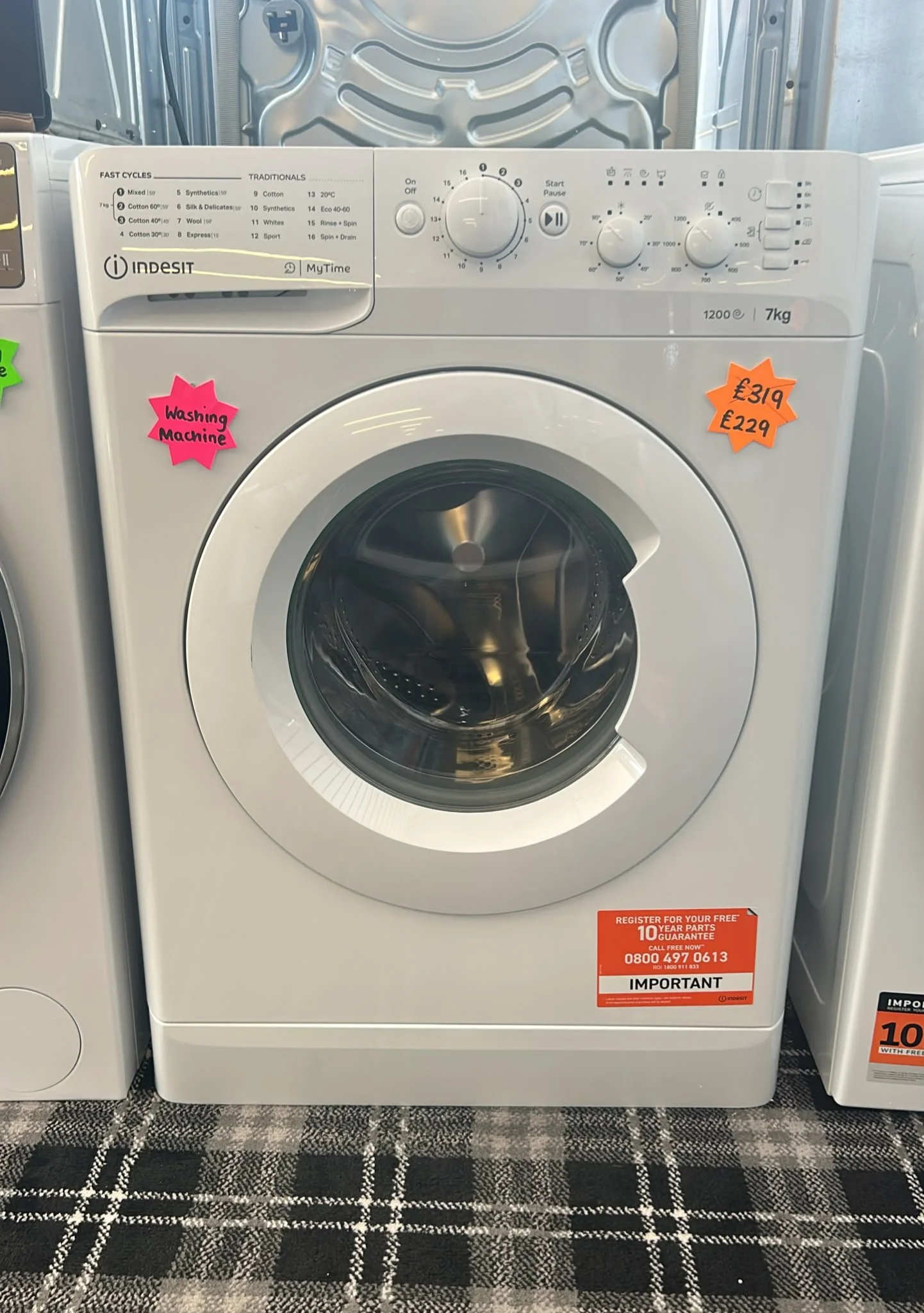 INDESIT Water Balance+ MTWC 71252 W UK 7kg 1200 Spin Washing Machine - White