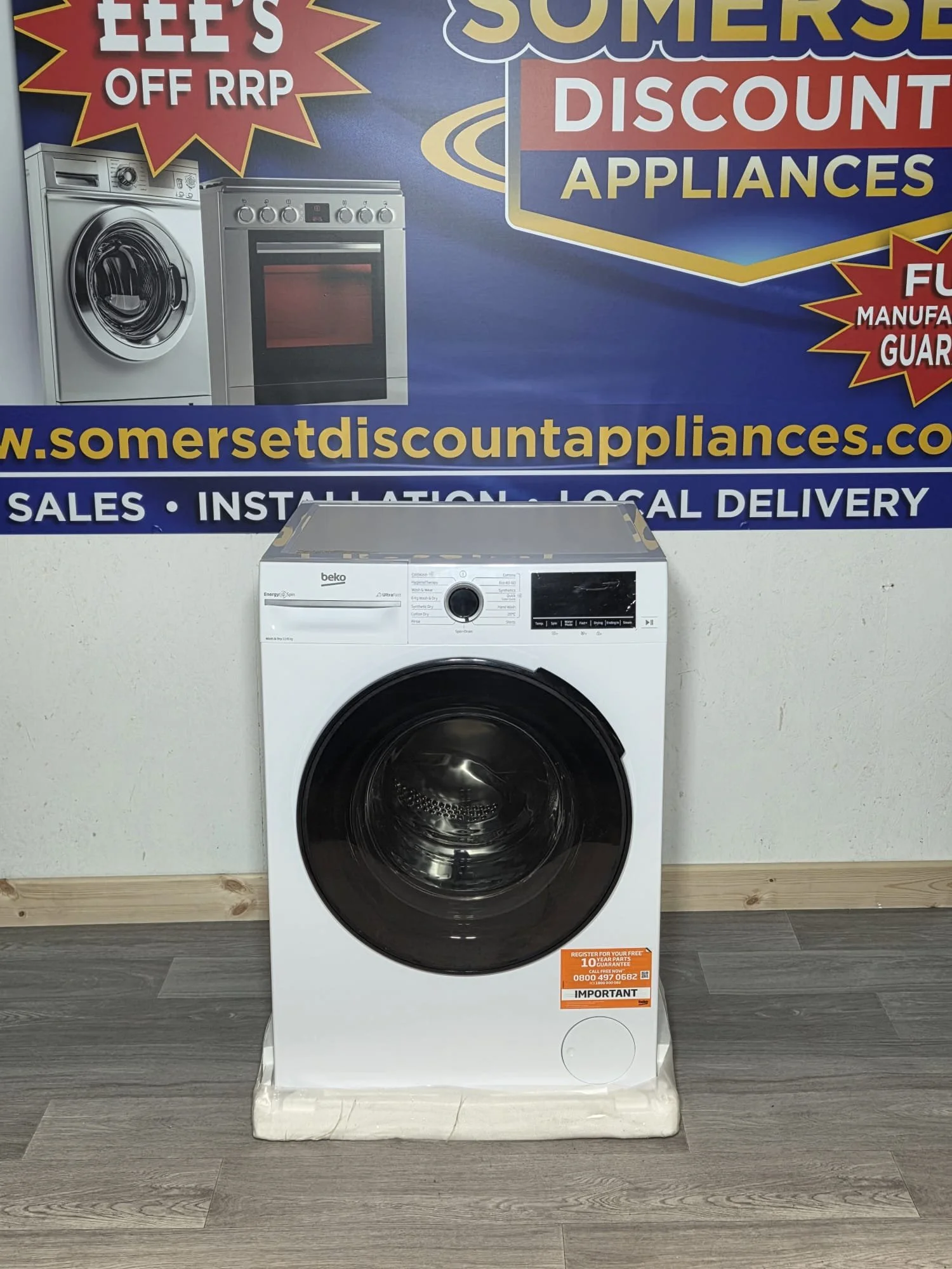 BEKO Pro EnergySpin BM5D512845UW Washer Dryer 12kg/8kg - White