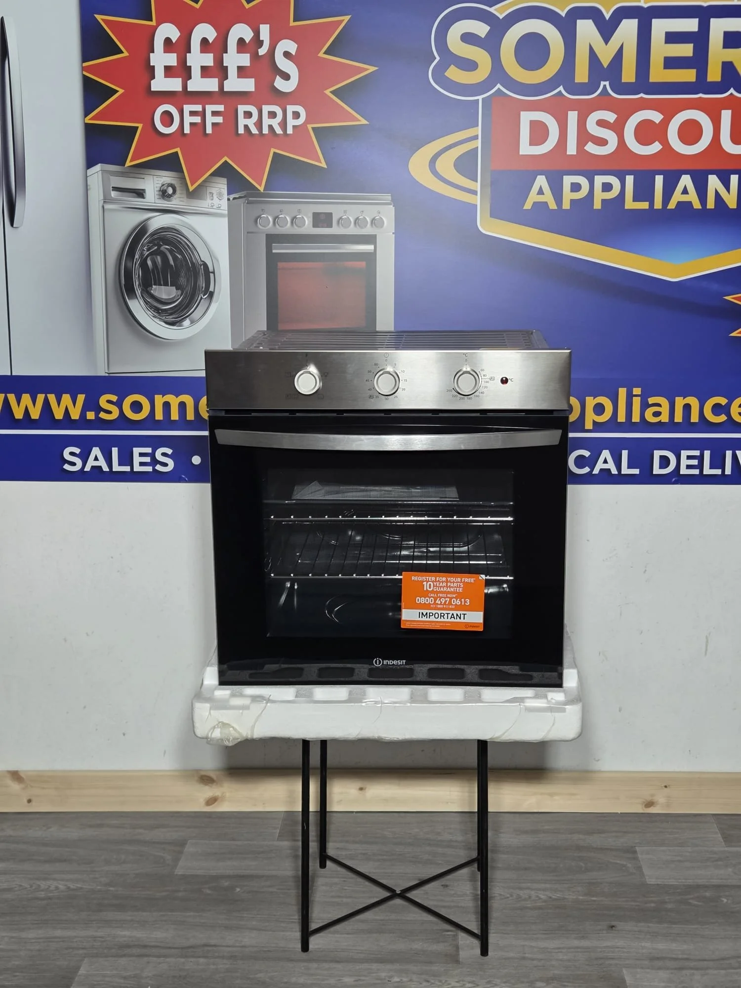 INDESIT Click&Clean IO 232H X UK Plug-in Electric Oven - Stainless Steel (See Description)