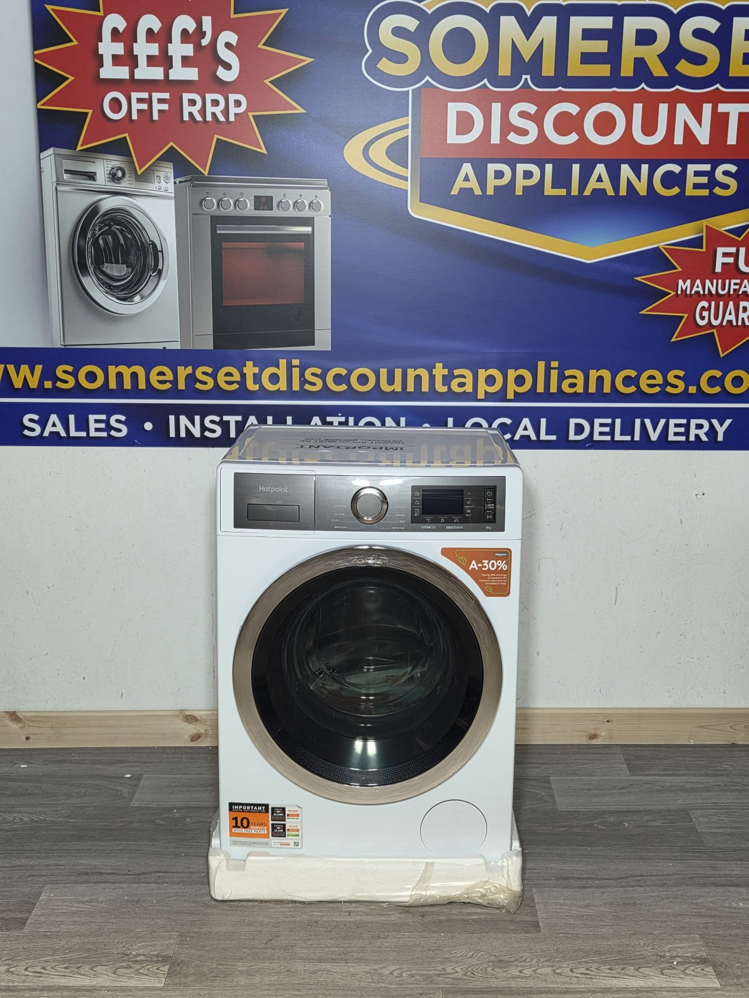 Hotpoint GentlePower Washing Machine H7 89 GPOWER UK 8kg 1400 Spin - White (See Description)