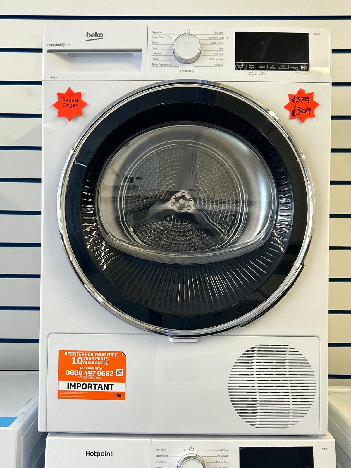 BEKO B3T41011DW 10Kg Condenser Tumble Dryer - White