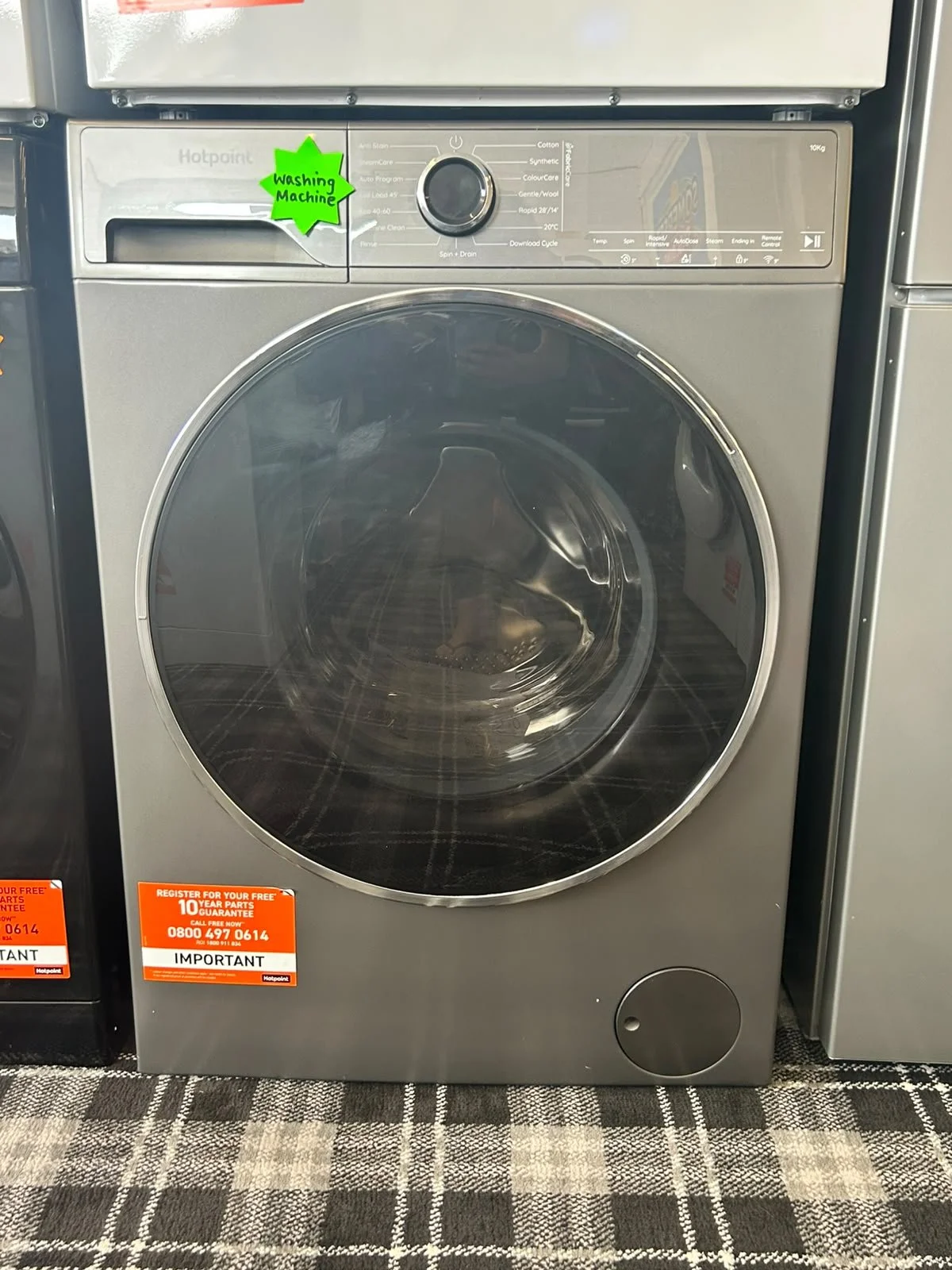 HOTPOINT Fabric Care Pro HP 105GA CARE UK WiFi-enabled 10kg 1400 Spin Washing Machine - Manhattan Grey