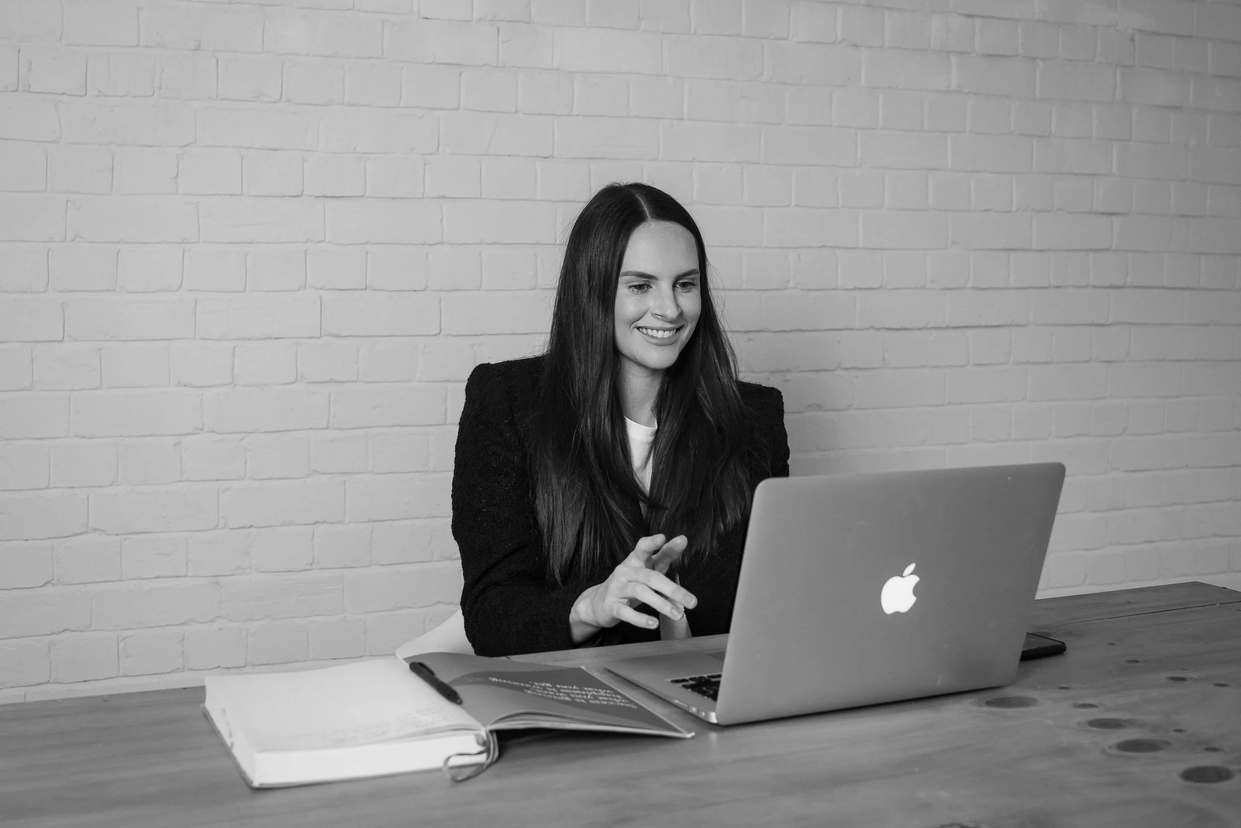 Executive working remotely in a calm modern setting