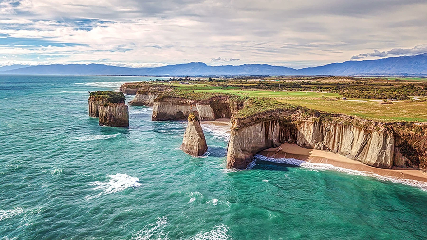 Coastal fine art photograph of towering coastal cliffs meet the wild tasman sea, shaped by years of wind and salt, by From The Field.
