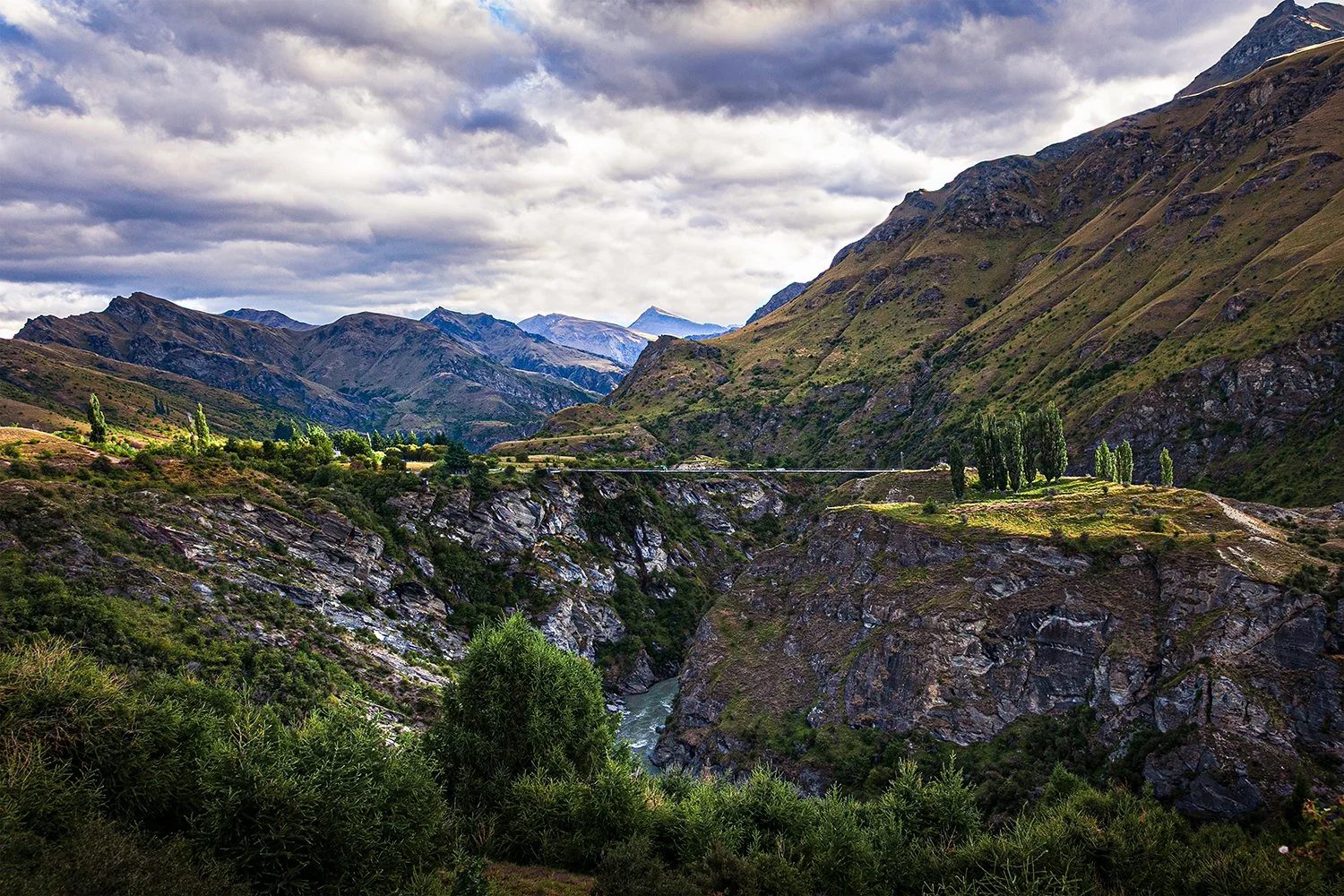 Mountain landscape and gorge near Skippers Road in Central Otago.
