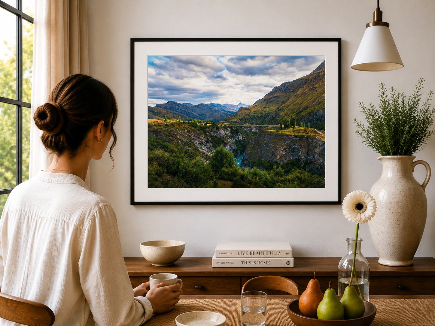 Mountain landscape and gorge near Skippers Road in Central Otago.
