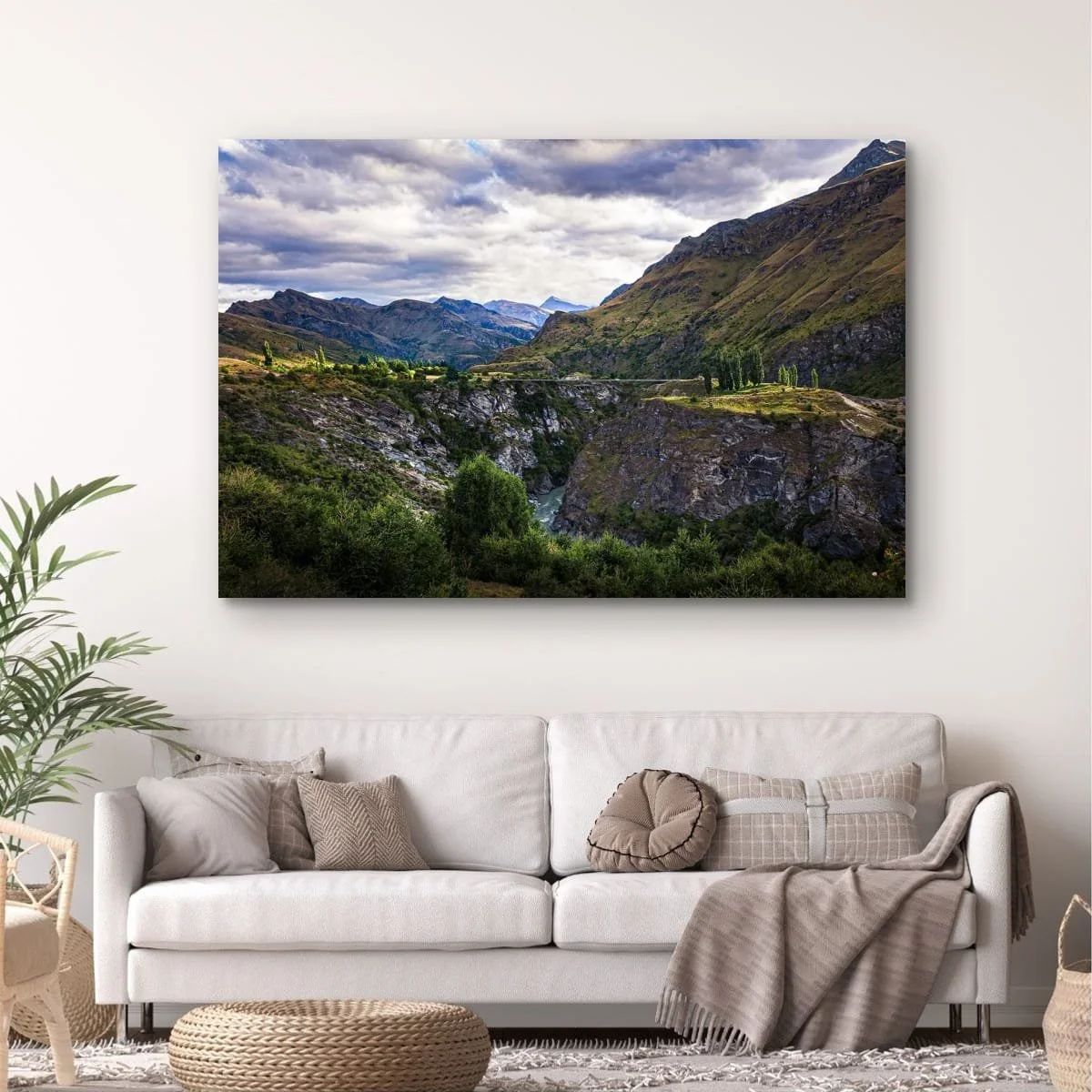 Mountain landscape and gorge near Skippers Road in Central Otago.