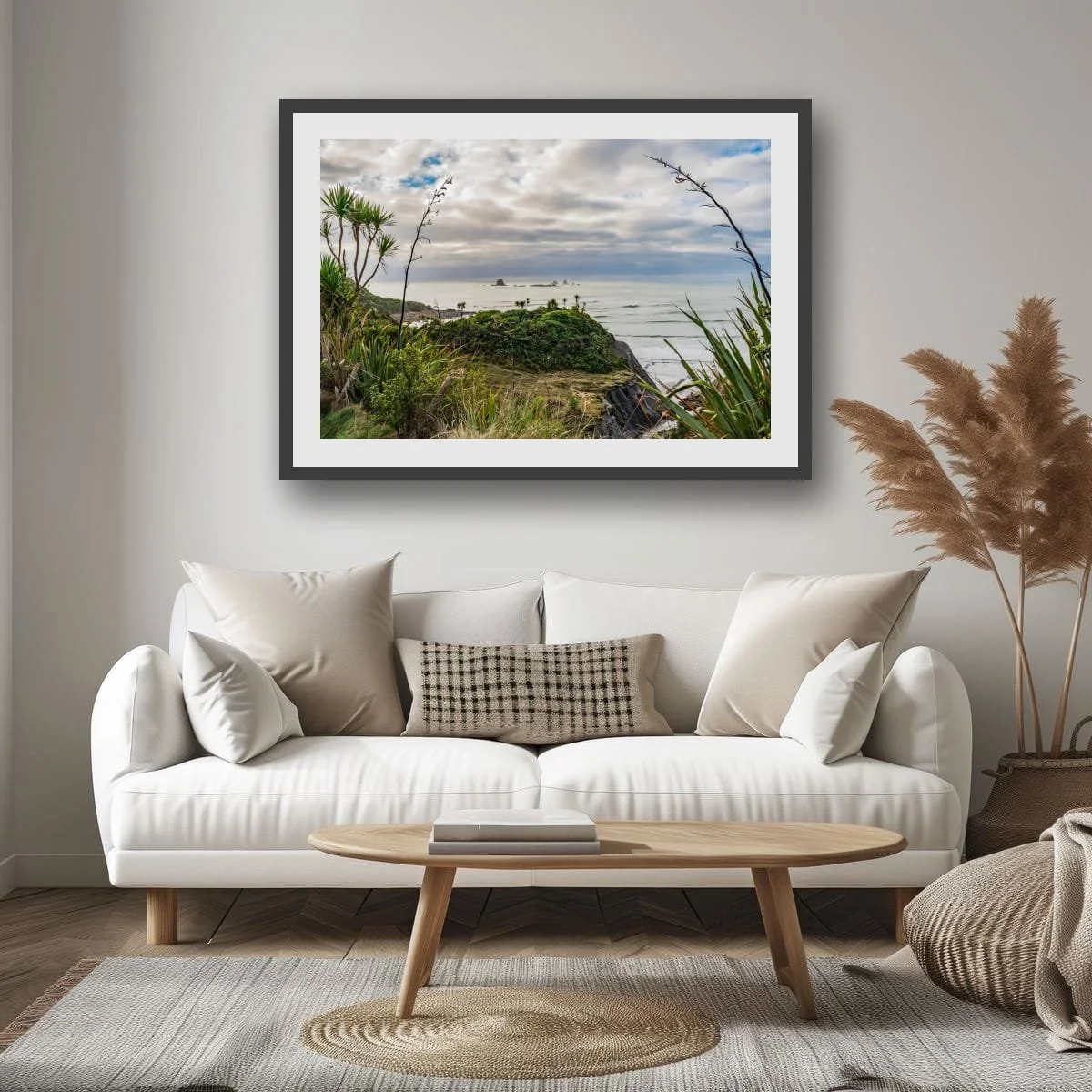 Hidden coastal lookout overlooking cliffs and the Tasman Sea.