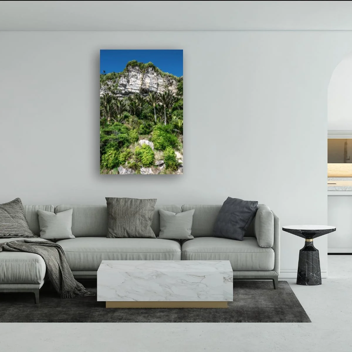 Untamed2.jpegNative West Coast forest and limestone cliffs with nīkau palms.