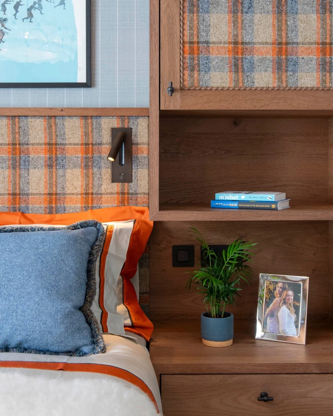 Pattern is rarely about decoration. It is about hierarchy. What leads, what recedes, what holds the room in balance. 

A scheme usually needs one expressive pattern, and the restraint to let the rest sit beneath it. Scale provides the tension - large
