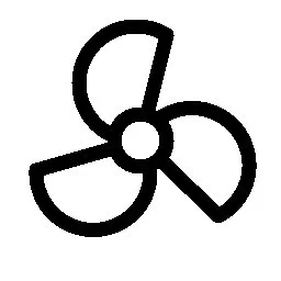 Brennendes Ventilator-Symbol