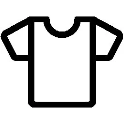 Ein einfaches, schwarzes und weißes T-Shirt-Symbol