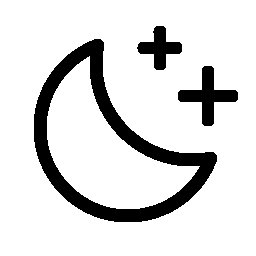 Mond mit zwei Pluszeichen