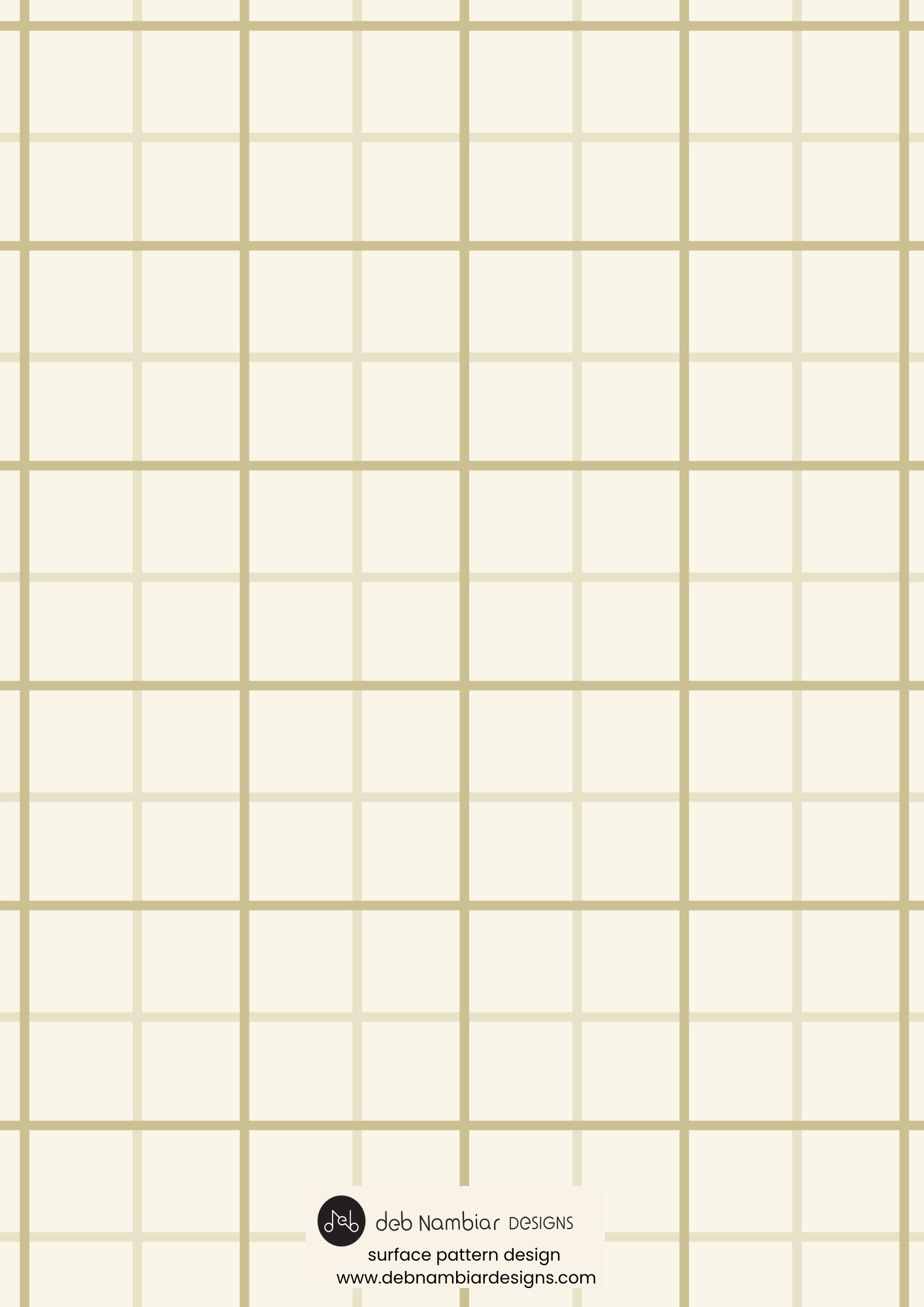 Aussie Outback Plaid:
Medium Scale Repeat - Cream & Wheat