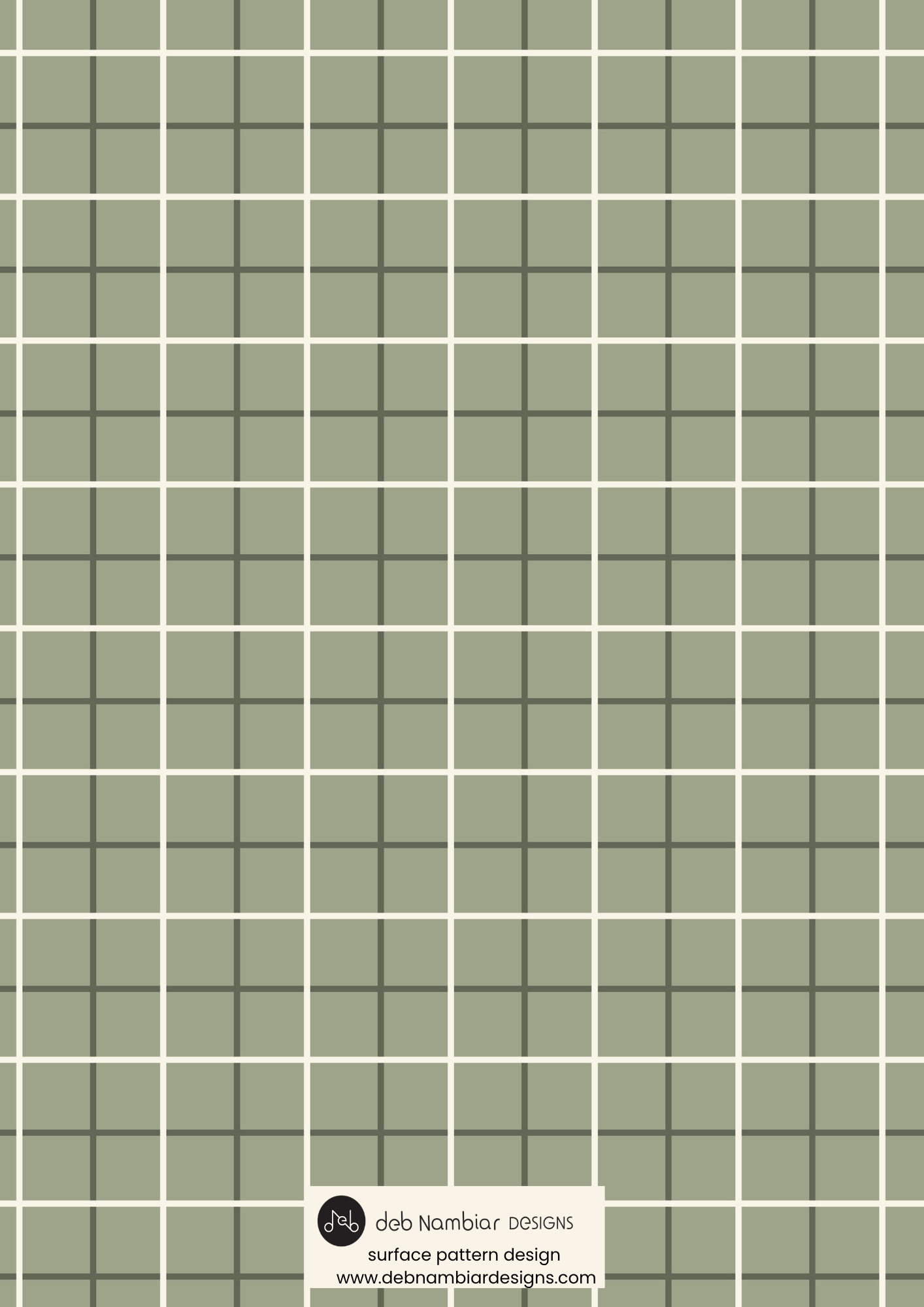 Aussie Outback Plaid:
Small Scale Repeat - Saltbush