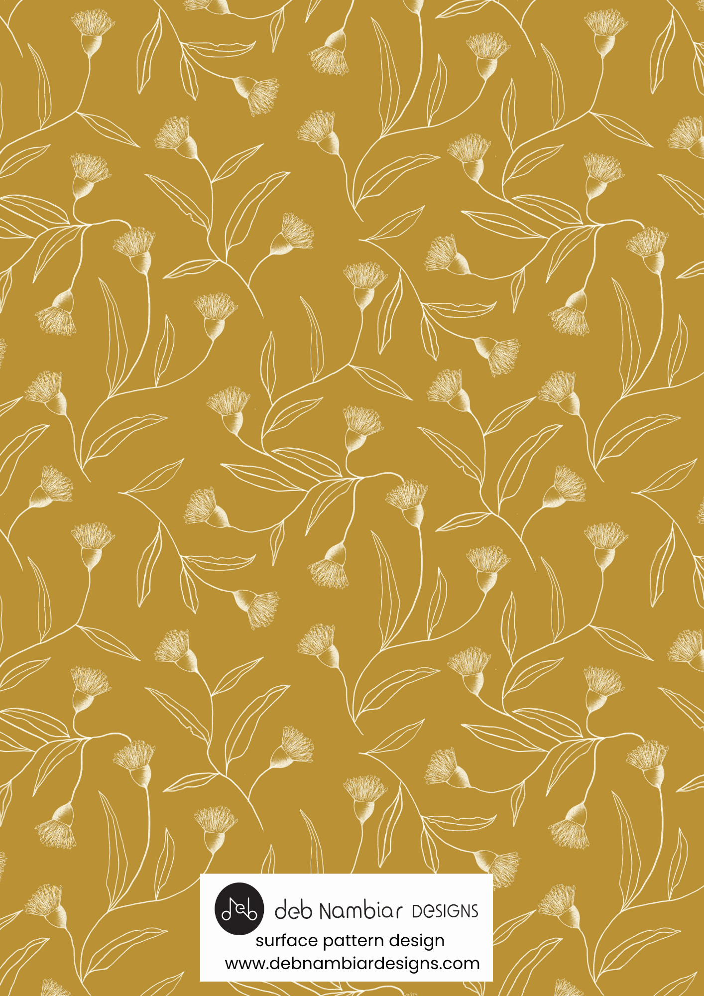Flowering Gum Trails - Tussock Gold - Deep Gold Tonal