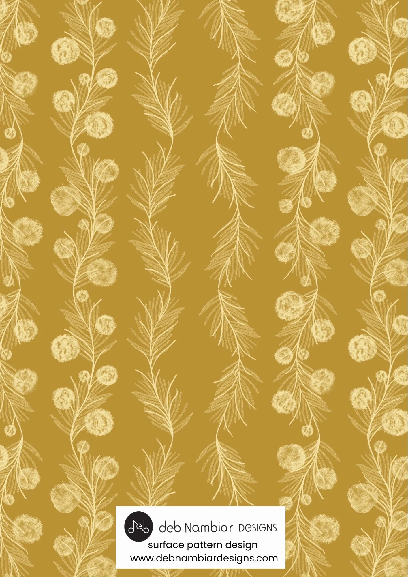 Wattle & Kōwhai Vine - Tussock Gold - Mid Golden Tonal