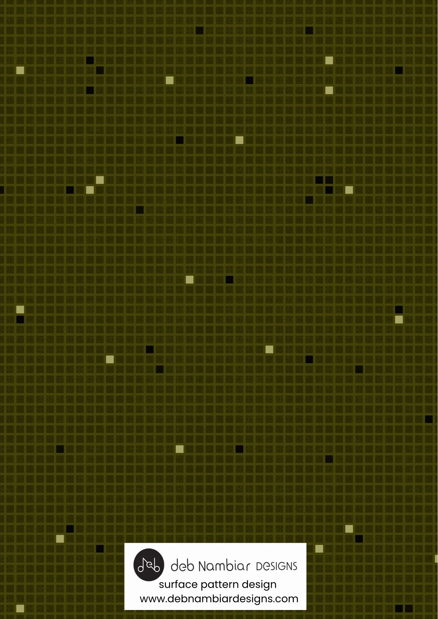 Tasman Grid - Tussock Gold - Deep Green Tonal