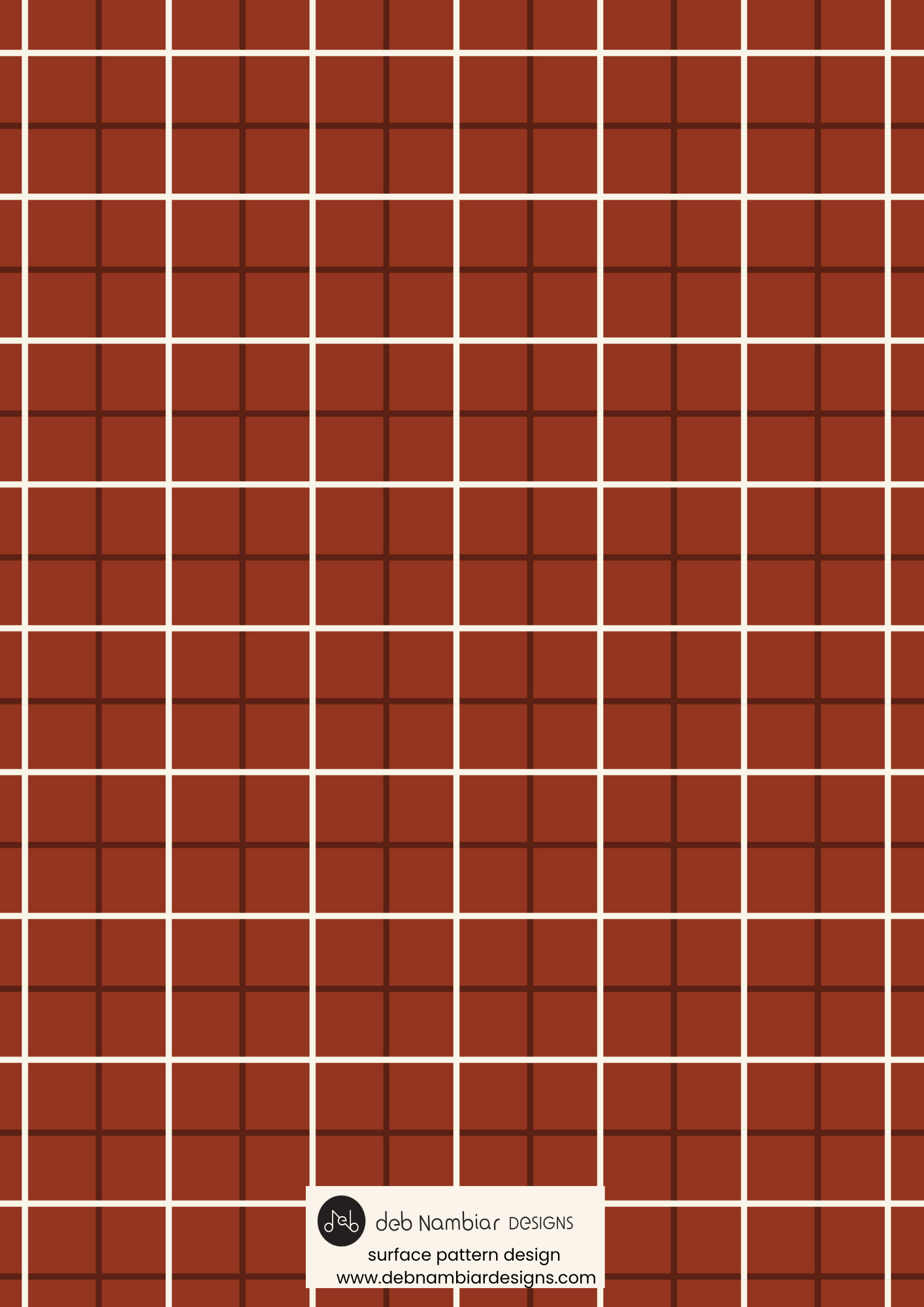 Aussie Outback Plaid:
Small Scale Repeat - Iron Ore