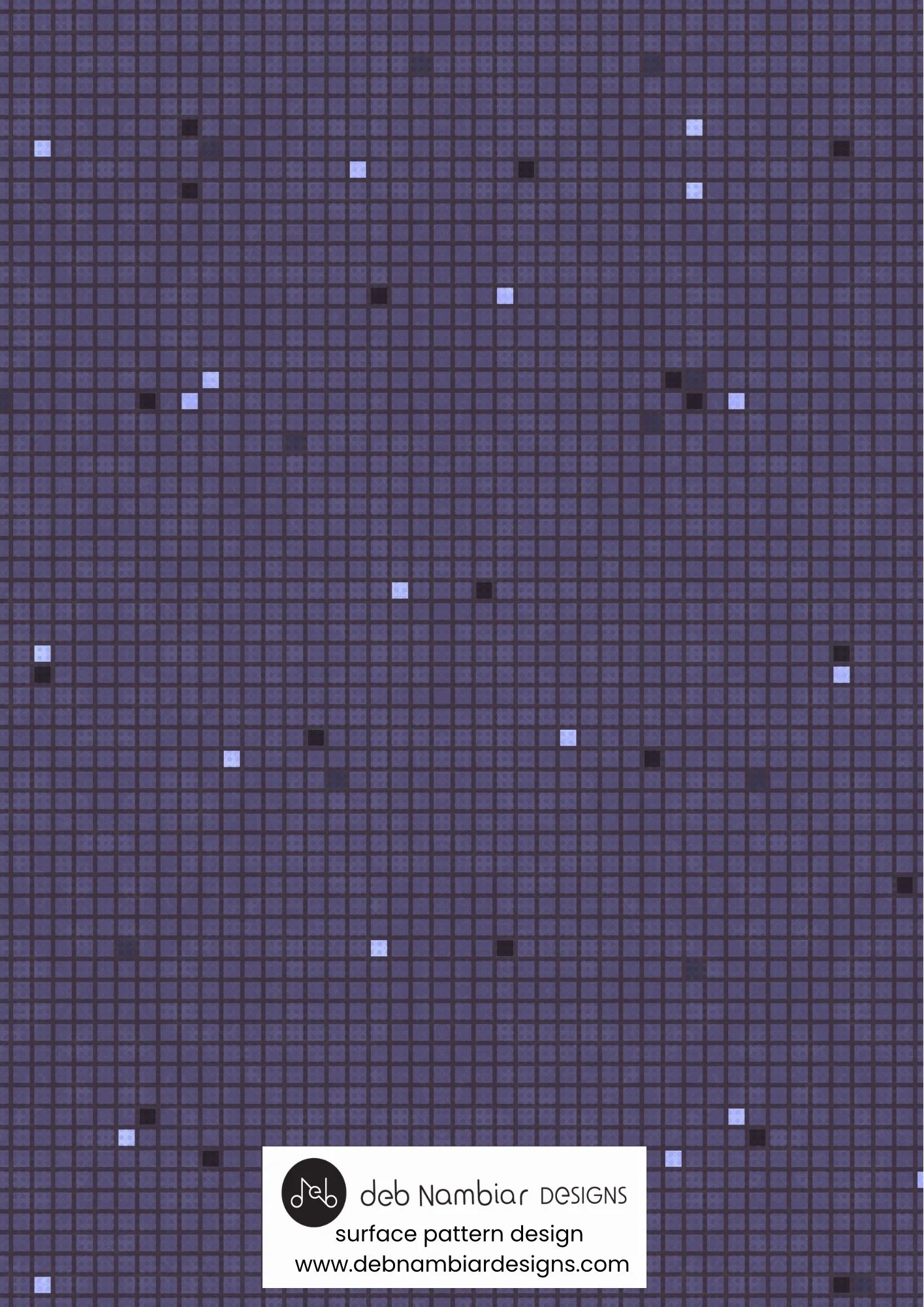 Tasman Grid - Tasman Blue - Deep Purple Tonal