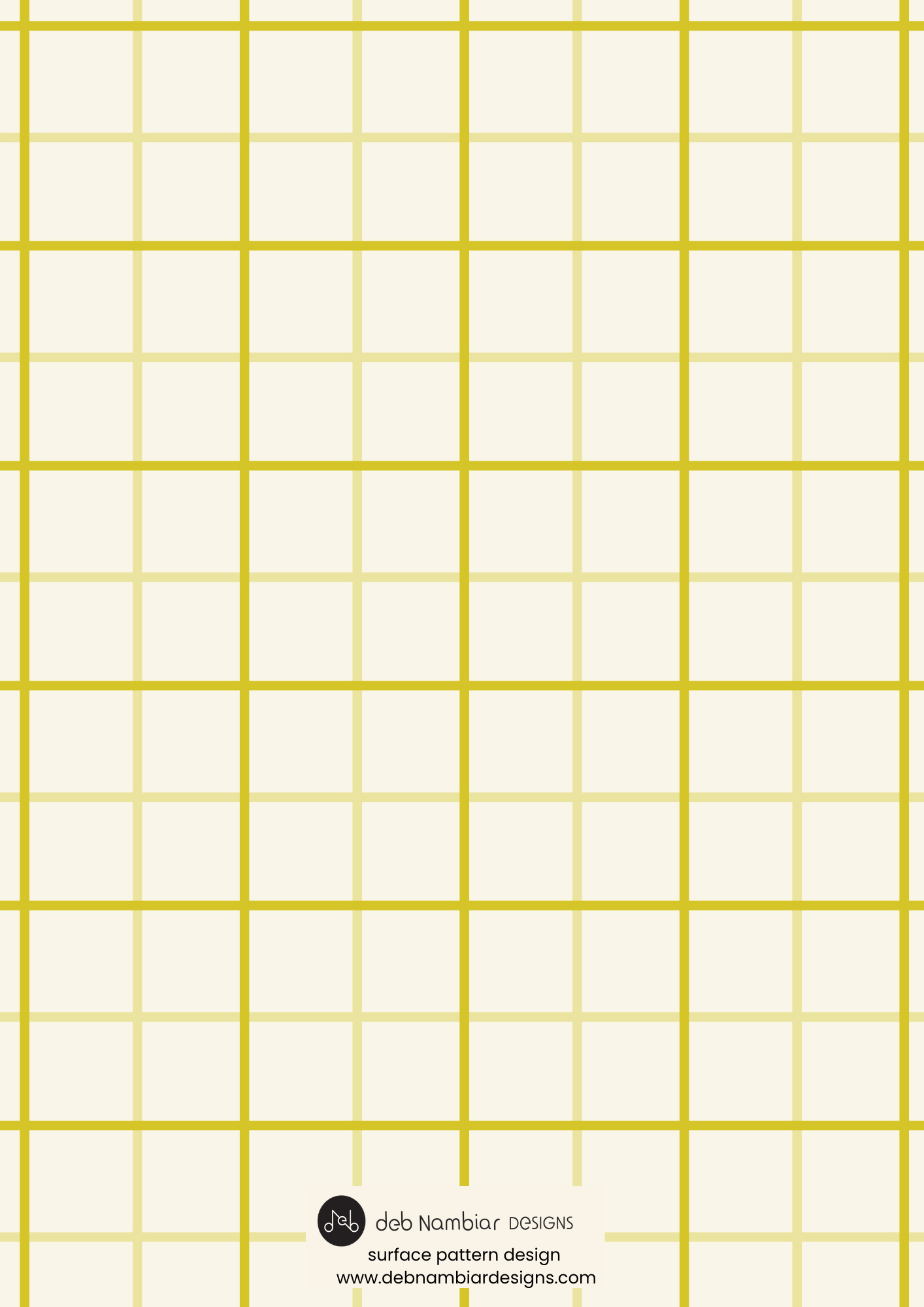Aussie Outback Plaid:
Medium Scale Repeat - Cream & Lichen Yellow
