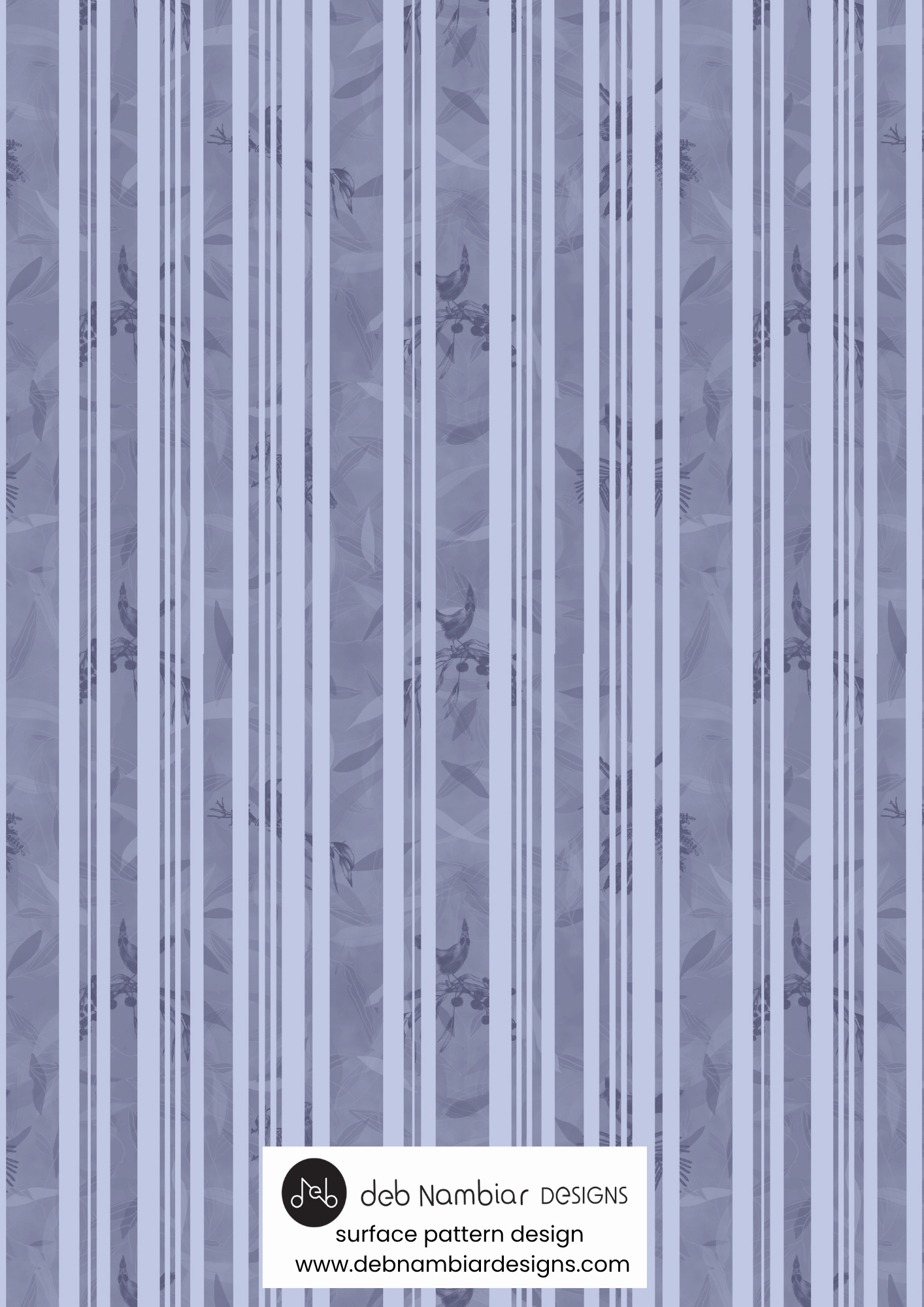 Coastal Strata - Native Bush Green - Soft Purple Grey Tonal