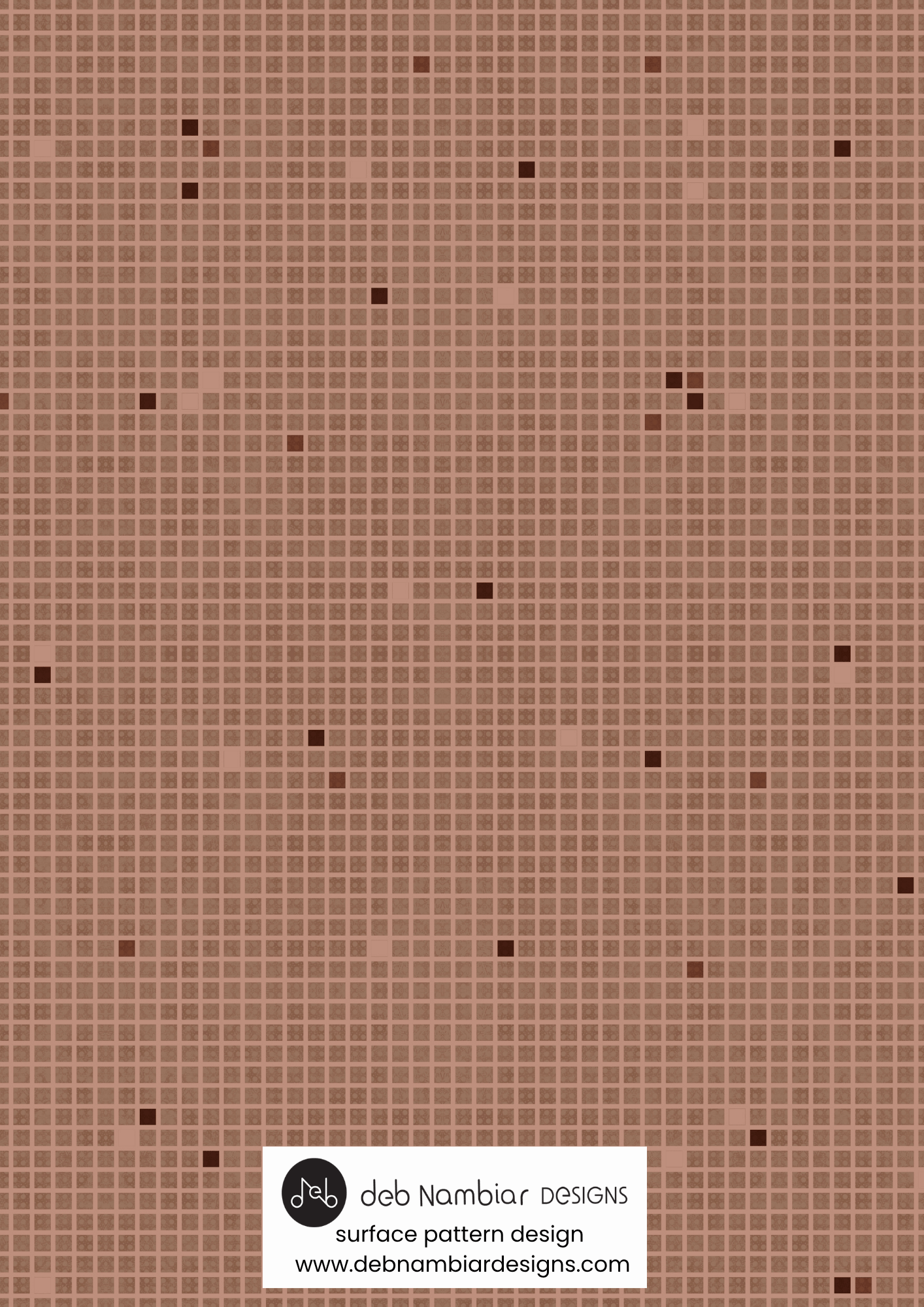 Tasman Grid - Southern Blush - Mid Blush Tonal