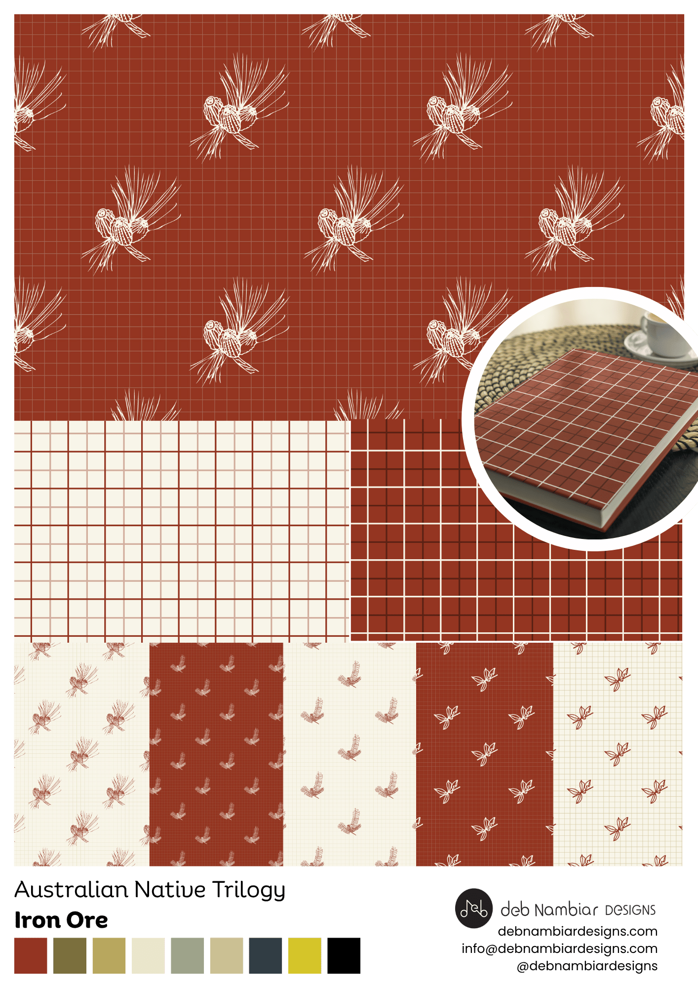 Australian Native Trilogy + Aussie Outback Plaids - Iron Ore