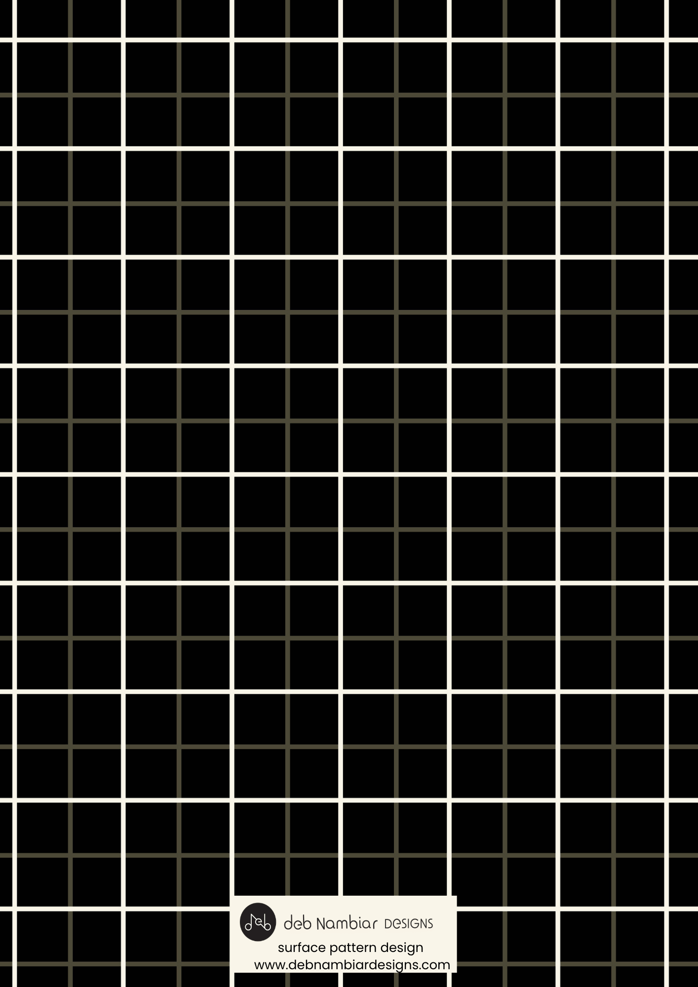 Aussie Outback Plaid:
Small Scale Repeat - Black
