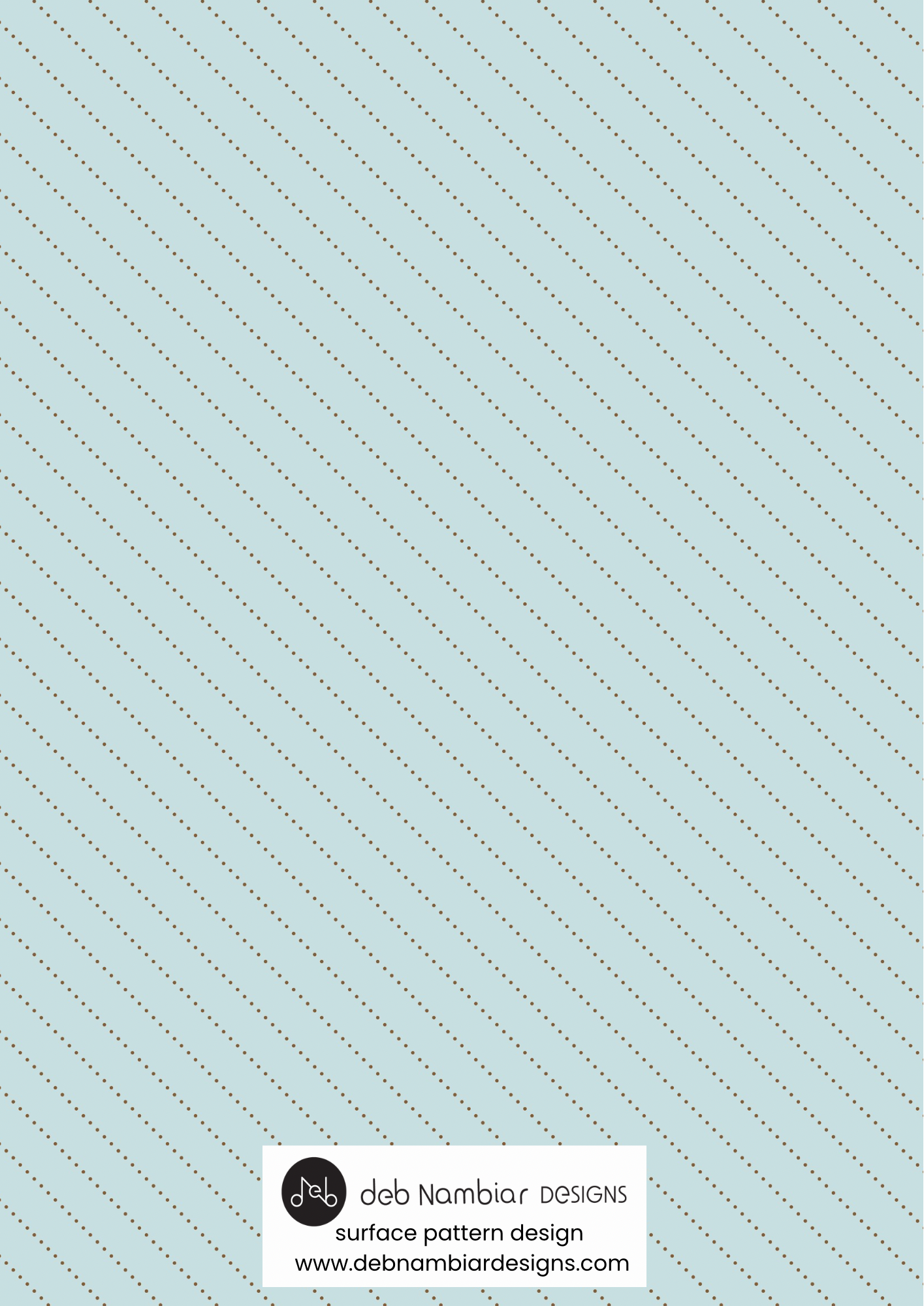 Pathway Dots — Soft Aqua & Caramel Brown