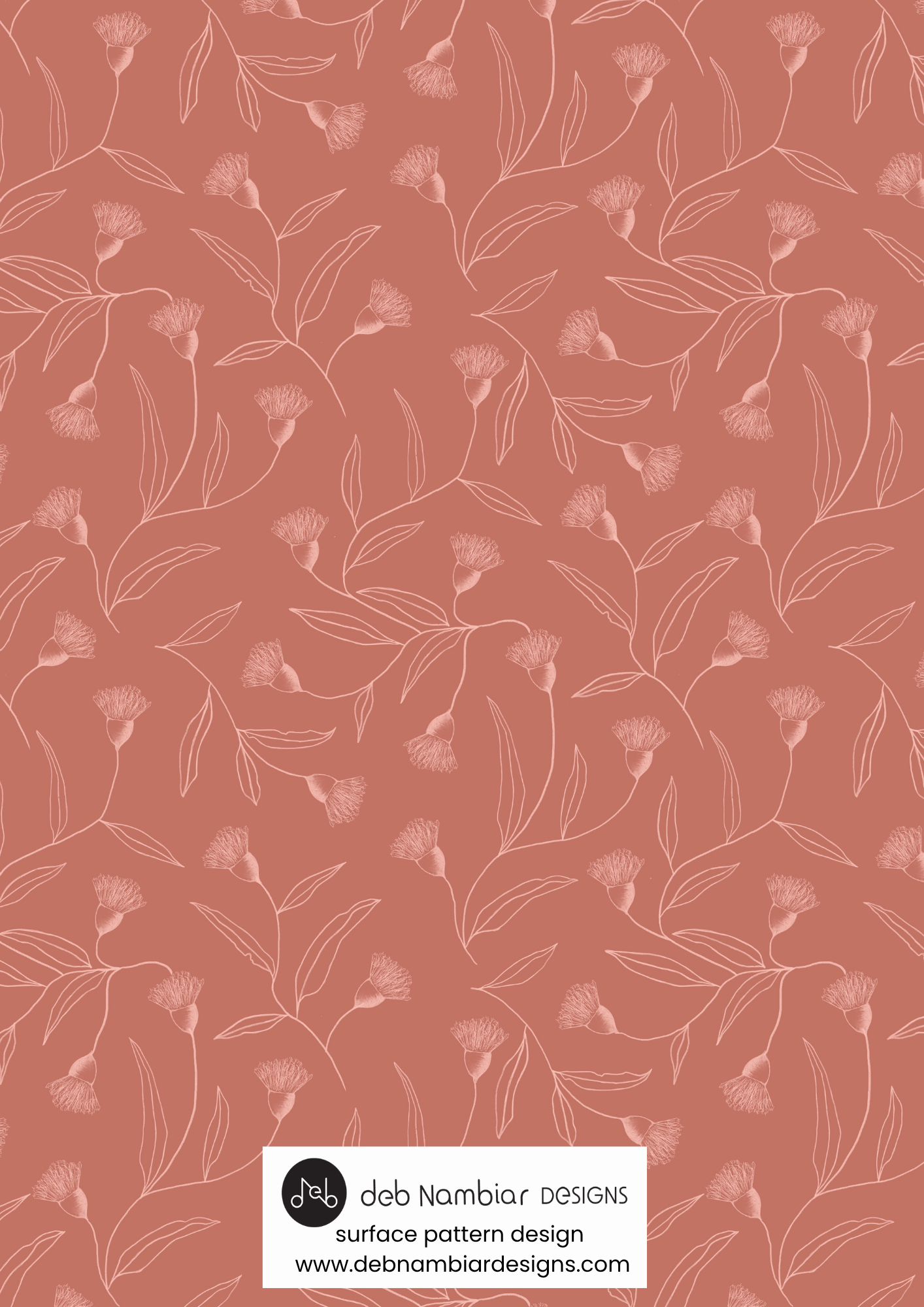 Flowering Gum Trails - Southern Blush - Deep Blush Tonal