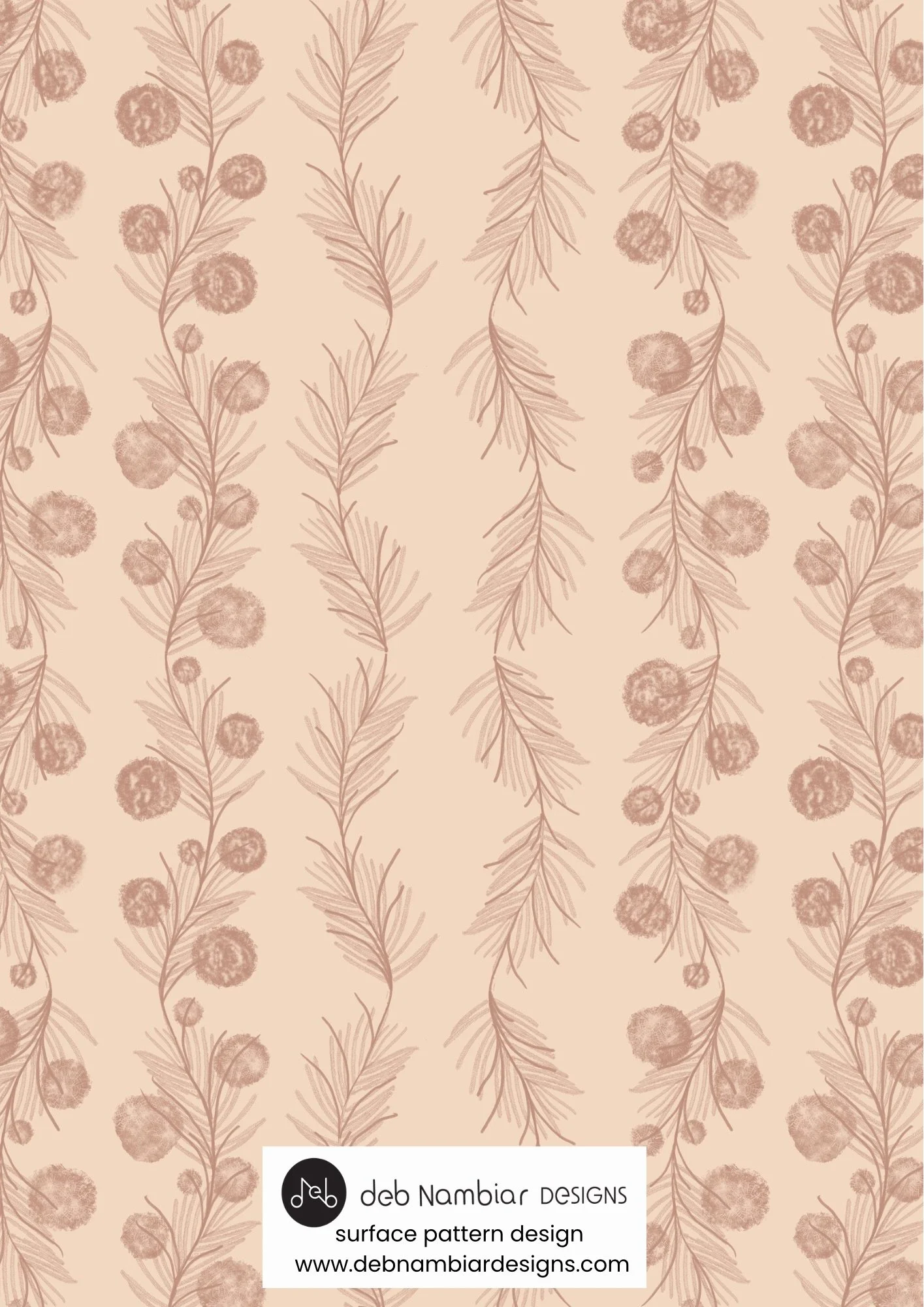 Wattle & Kōwhai Vine - Southern Blush - Soft Blush Tonal