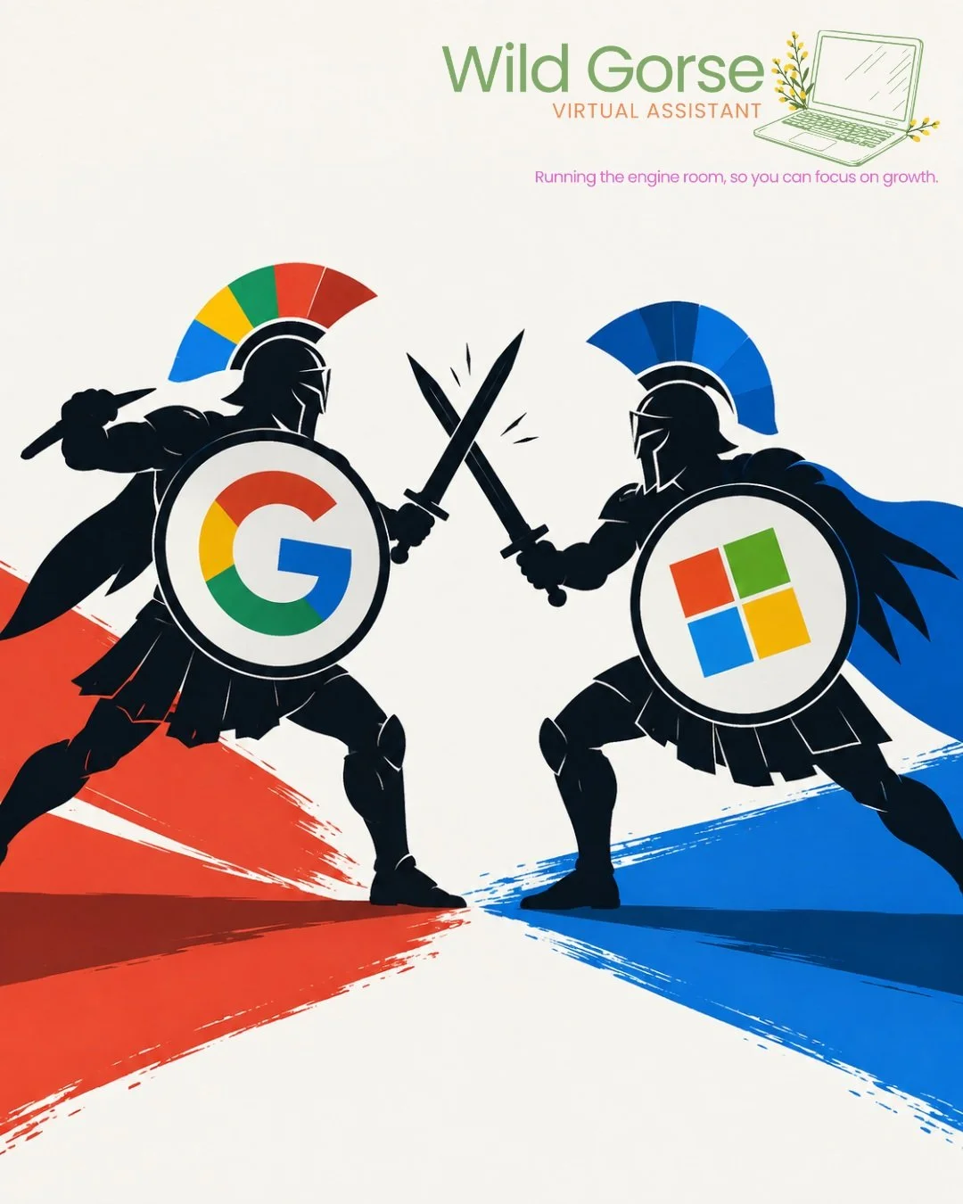 Google Workspace vs Microsoft 365&hellip; Gladiators, READY! 😂

Through my previous corporate life, I was firmly in the Microsoft/Outlook camp. It was just the way you worked.
Then I became a VA - and when you work across multiple businesses, you do