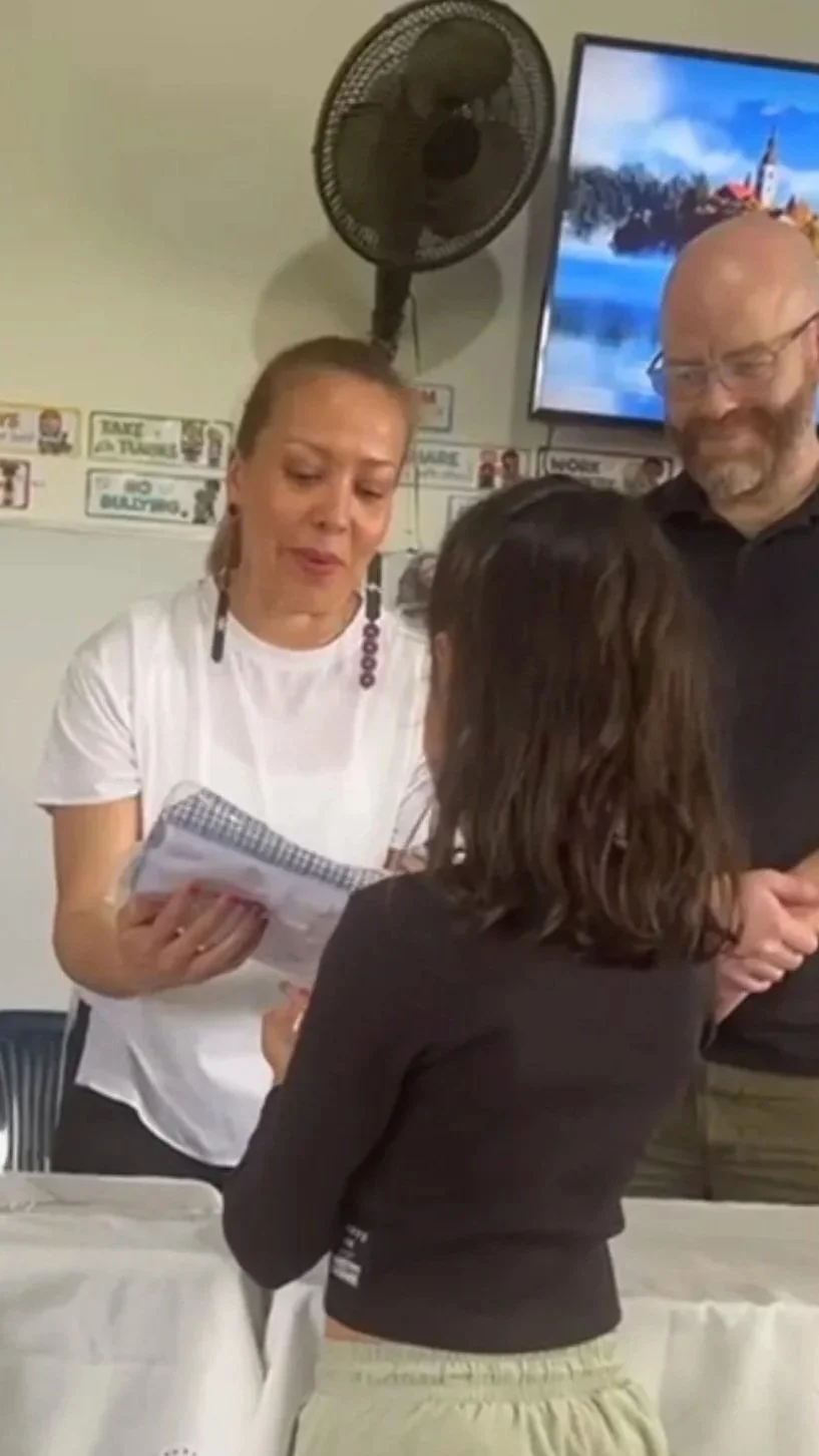 Donation event in which every kid received a scholar kit and uniform to be going to the near school in the mountains in arbelaez, colombia